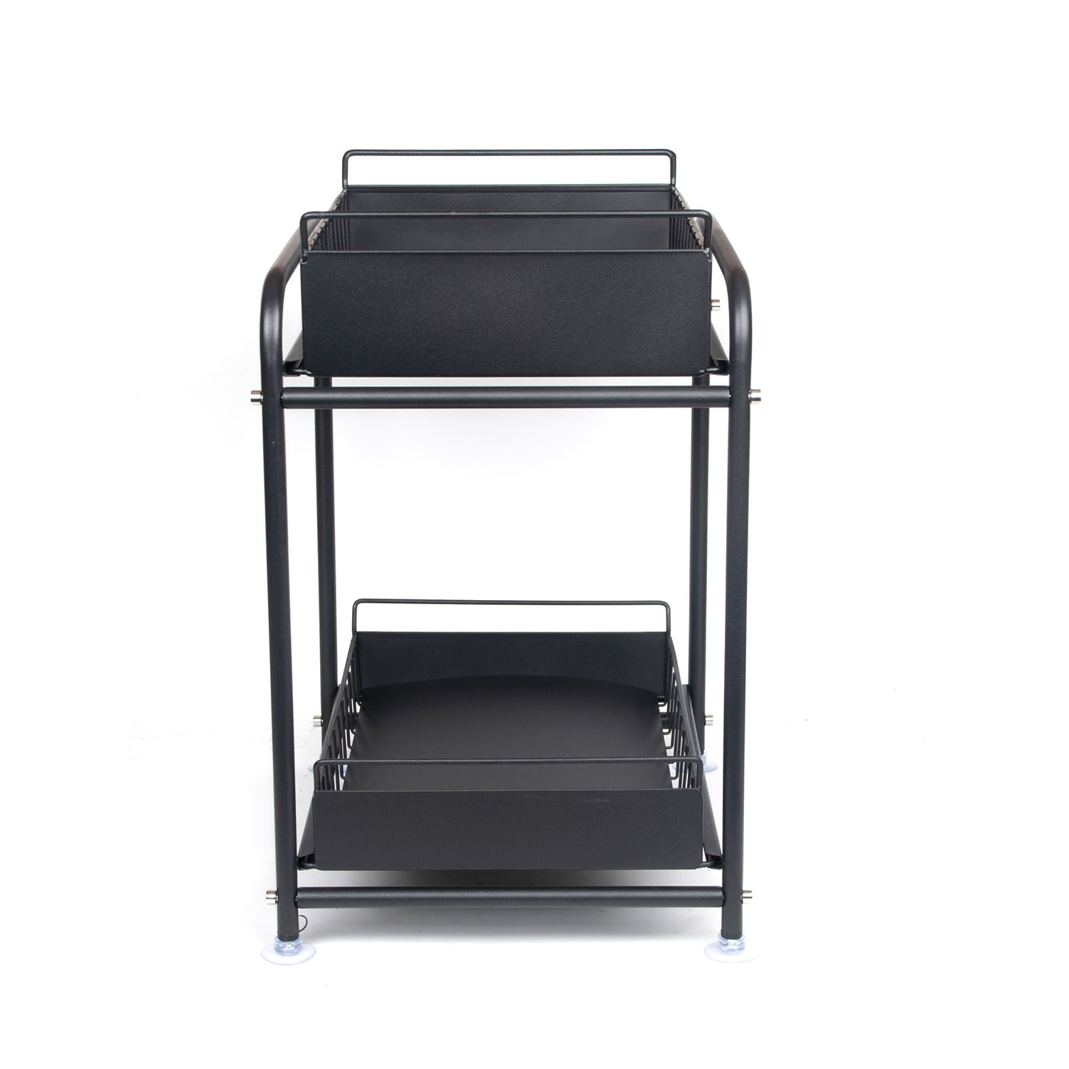 2 Tier Under Sink Storage Rack Kitchen Organizer Steel Frame with Removable view 5
