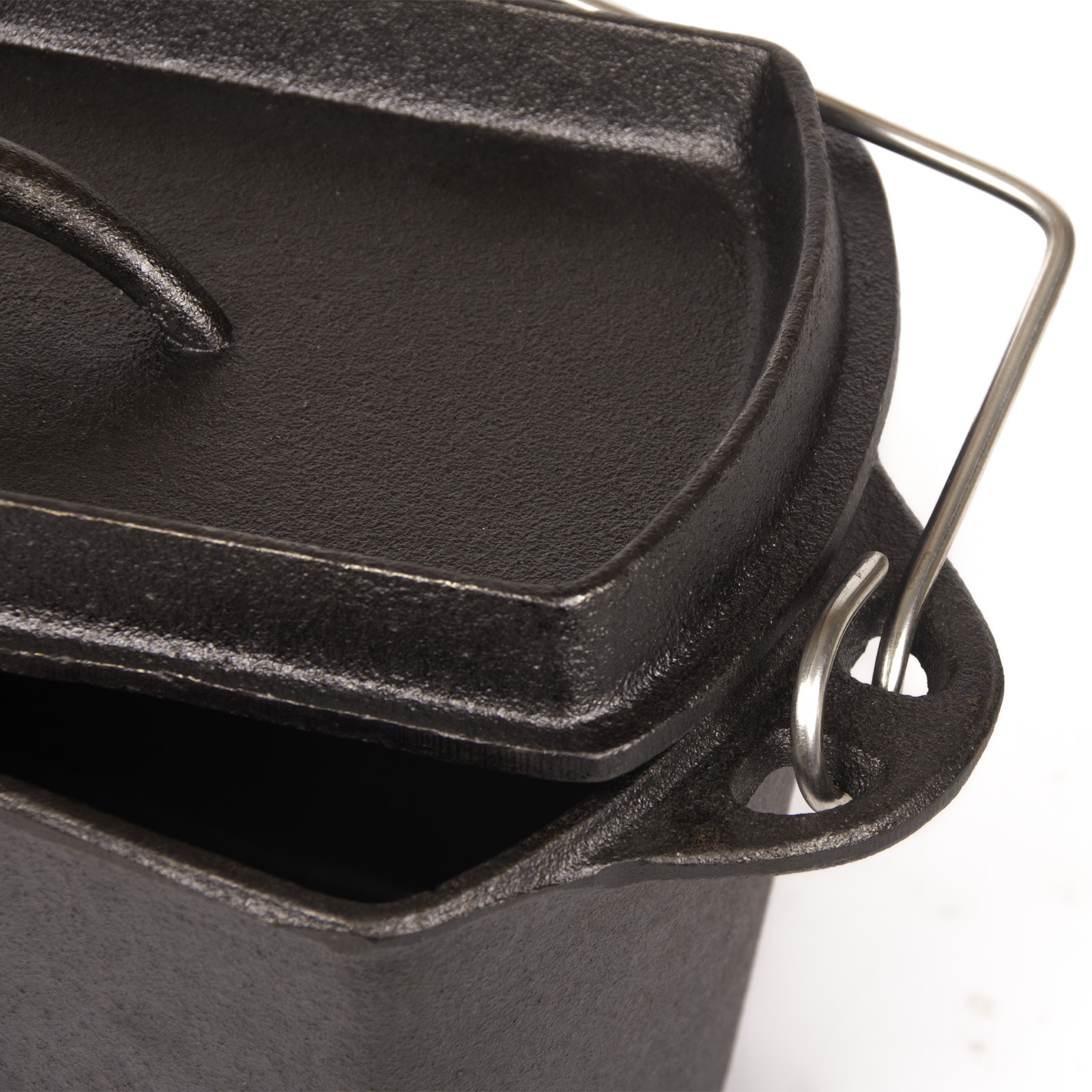 Cast Iron Bread Pan with Lid Non-Stick, Durable Loaf Pan for Perfect Baking view 6