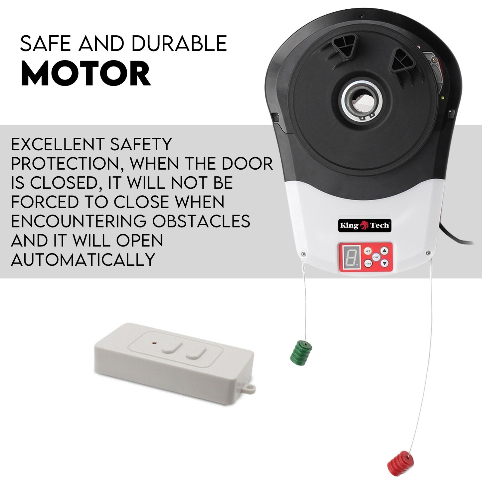 1200N Automatic Roller Door Opener Garage Motor 4x Remote 22m² Rolling view 3