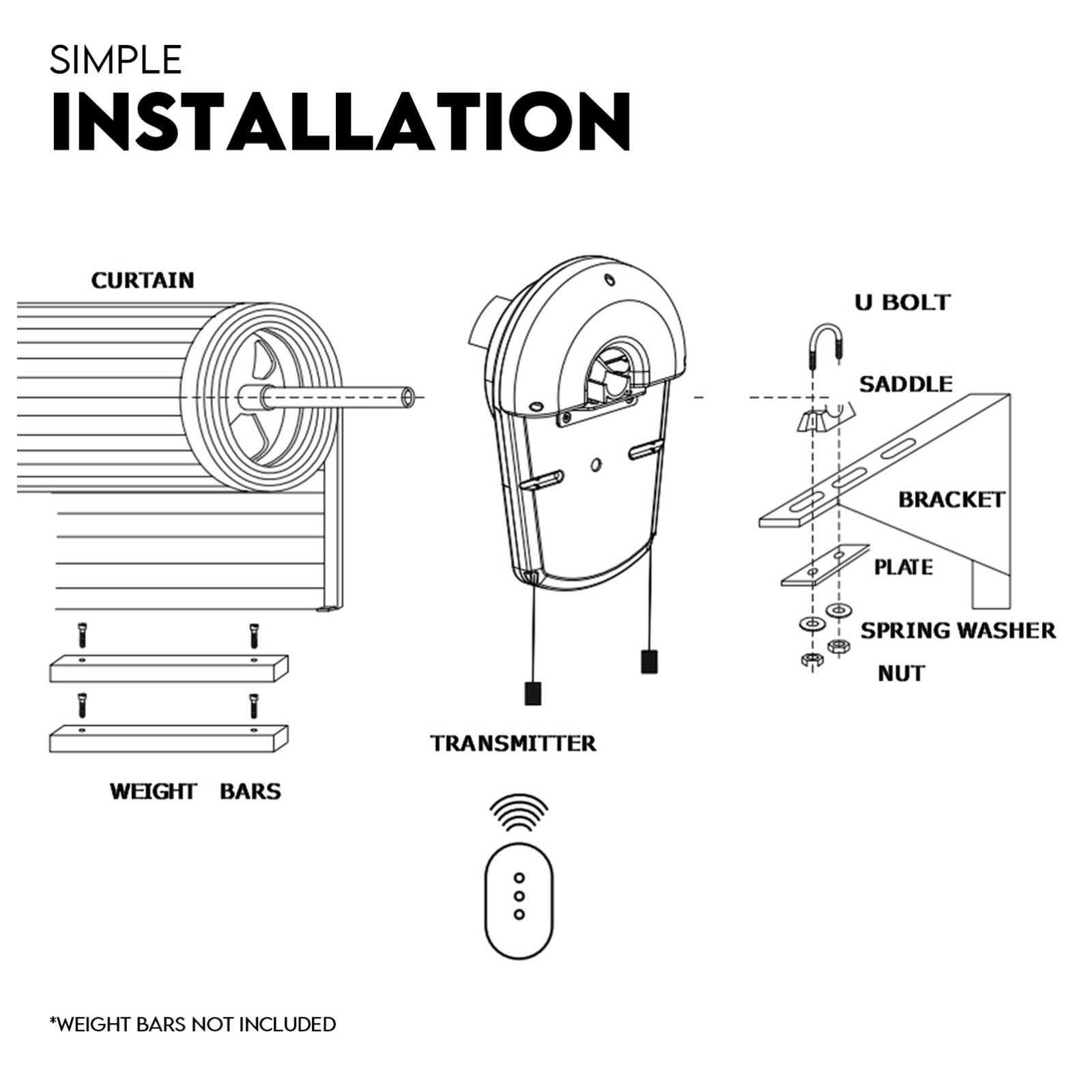1200N Automatic Roller Door Opener Garage Motor 4x Remote 22m² Rolling view 8