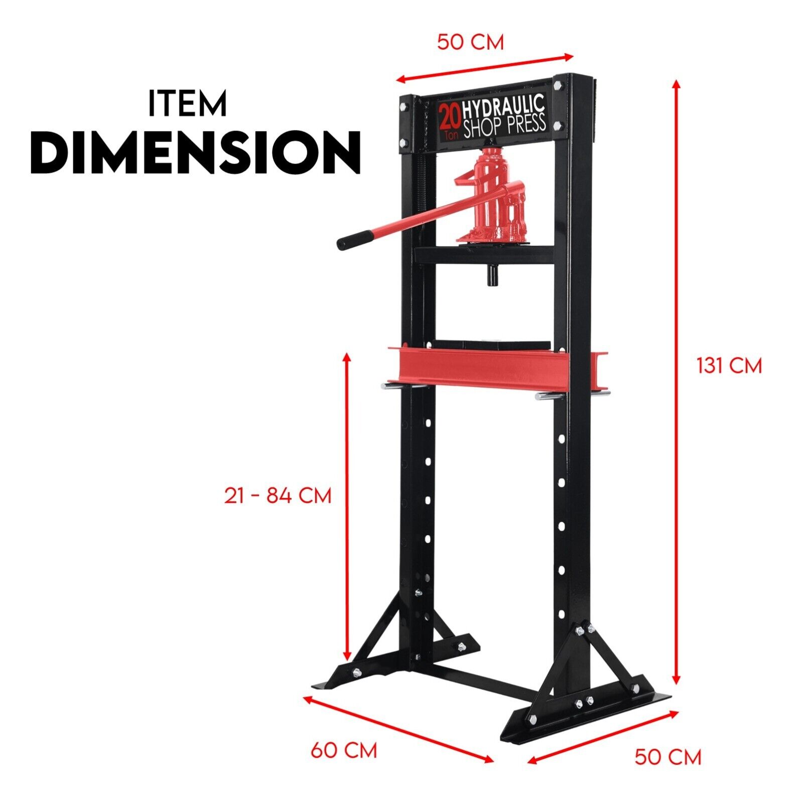 20 Ton Hydraulic Shop Press Workshop Jack Stand Bending Tool view 8