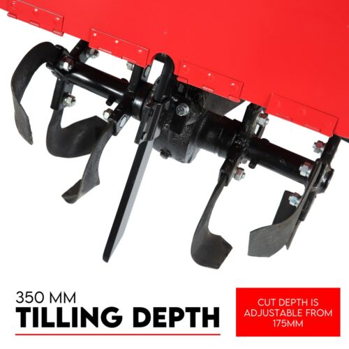 212CC Tiller Cultivator 4 Blades Rotating Tines Power Rotary Hoe Handheld view 6