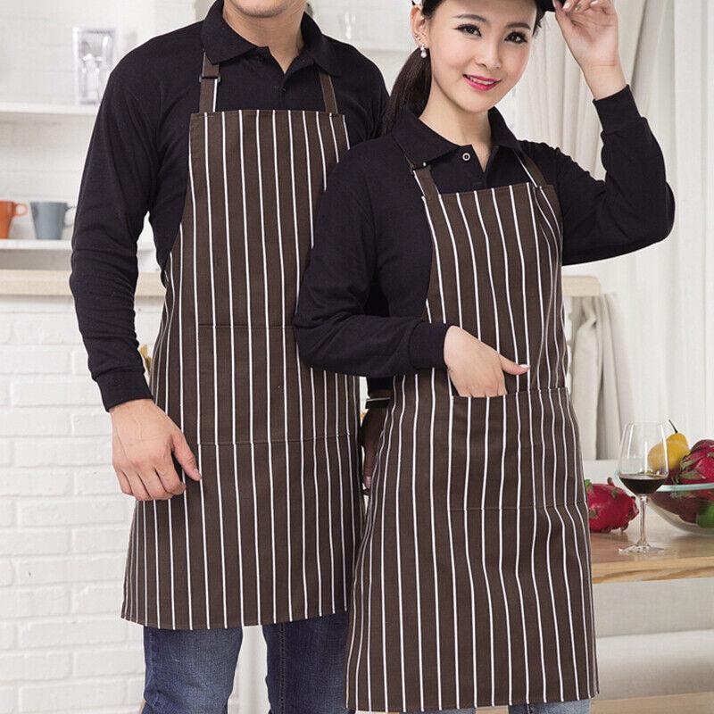 Apron with Pocket 2Pcs Chef Butcher Kitchen Cooking Baking Restaurant Wear - Black view 3