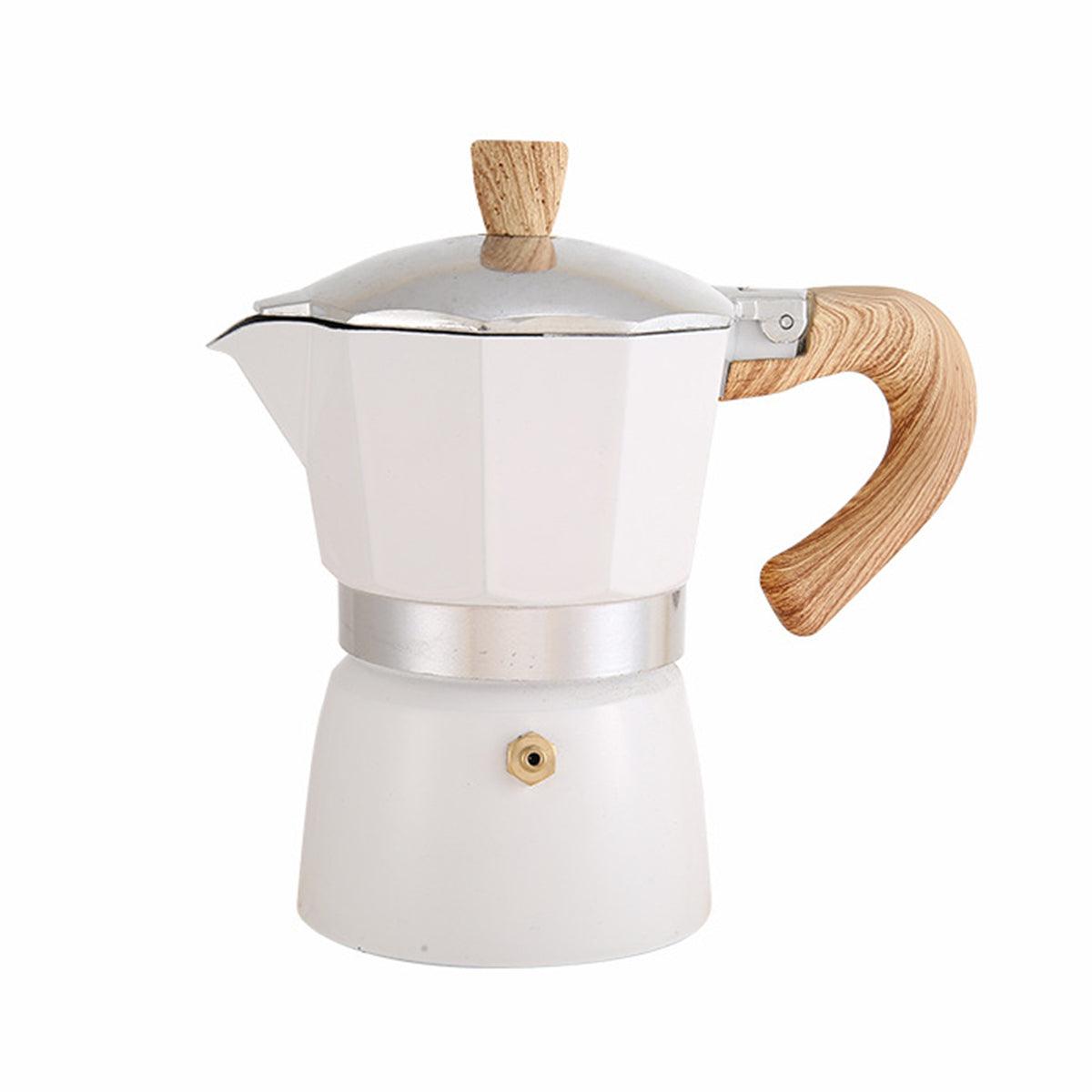 Portable Coffee Maker Wood Grain Handle Outdoor Manual Espresso Machine view 7