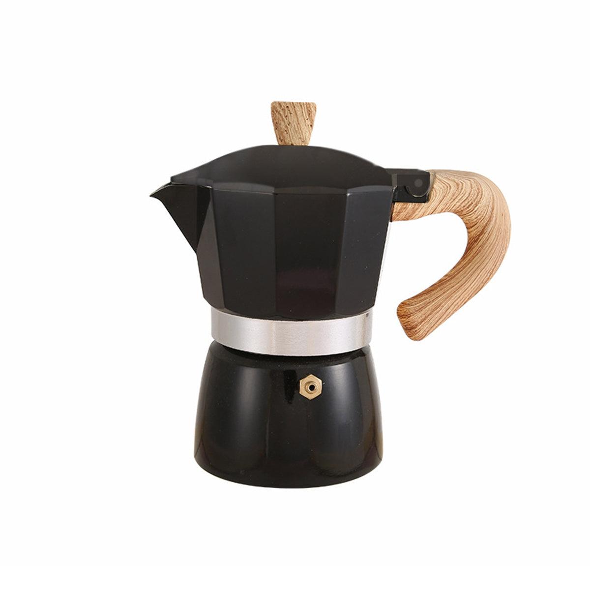 Portable Coffee Maker Wood Grain Handle Outdoor Manual Espresso Machine view 8