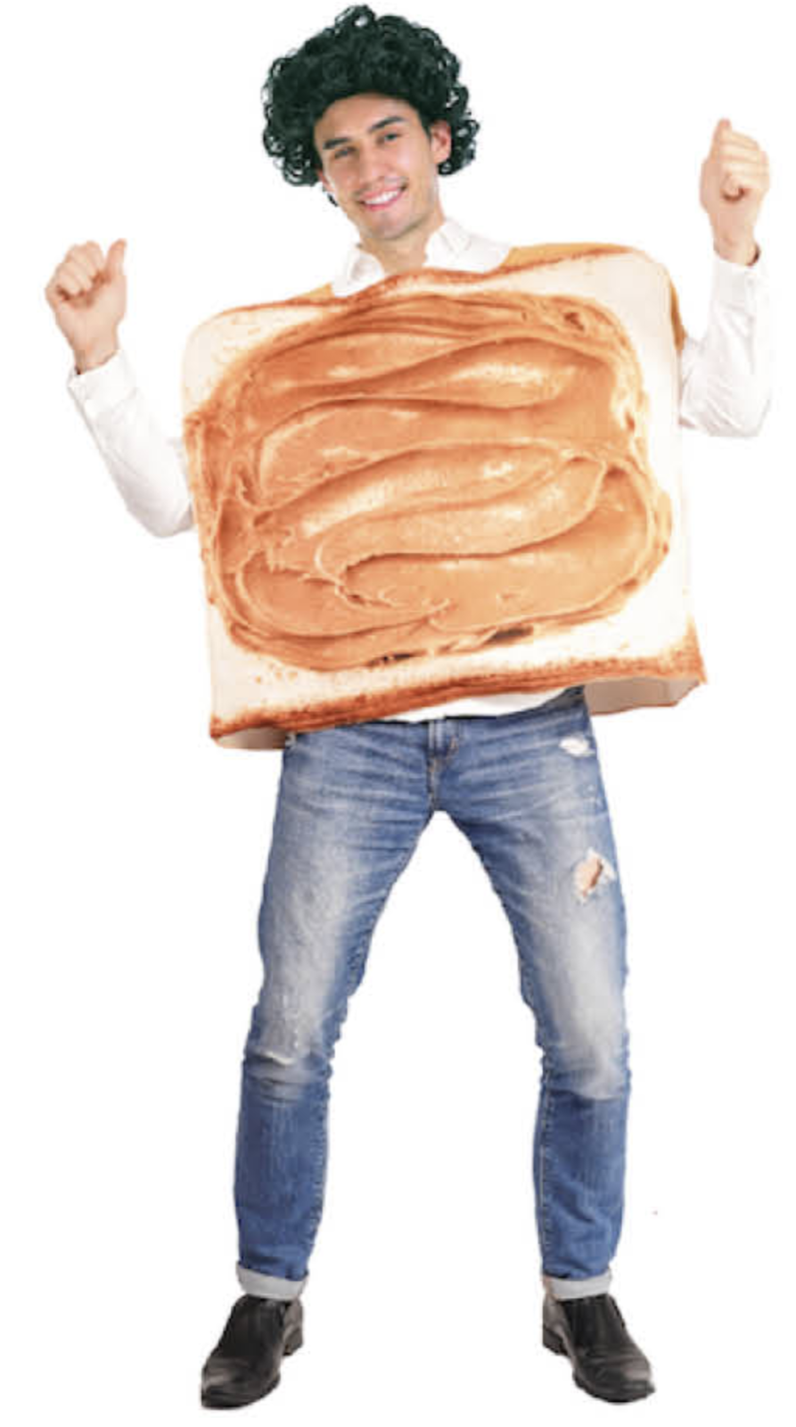Adult Peanut Butter Costume Halloween Oktoberfest Sandwich Party Funny Outfit view 3