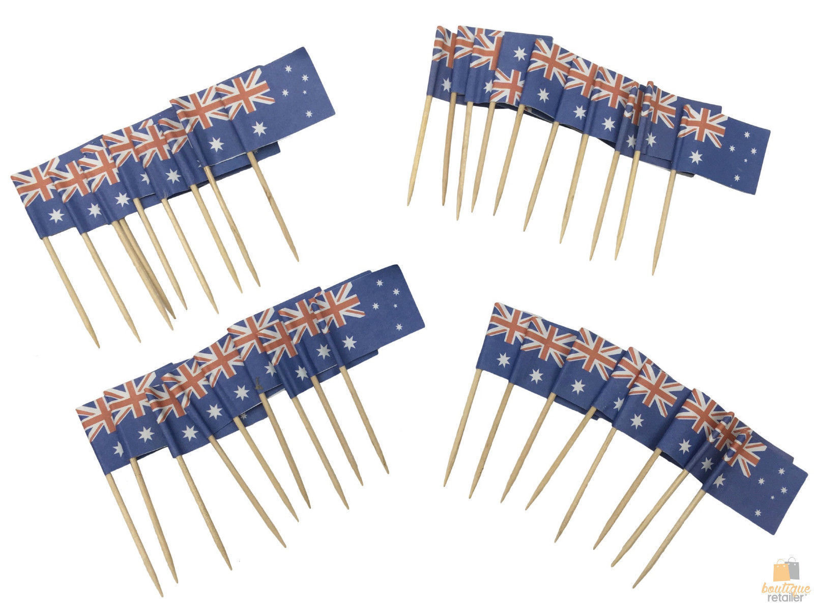 50pcs AUSTRALIA FLAG Food Picks Toppers Australia Day Aussie Party Decoration view 5