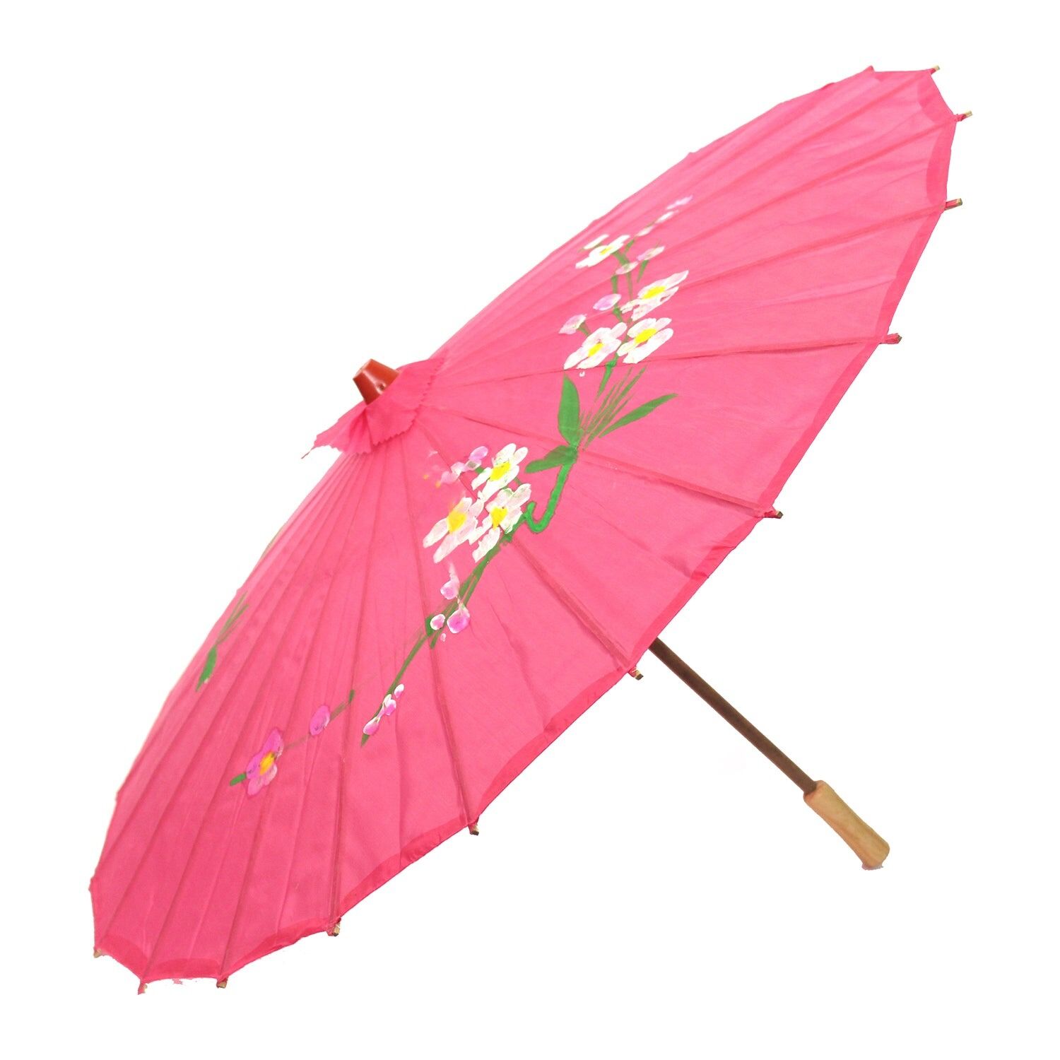 6x PARASOL UMBRELLA Chinese Japanese Bamboo Flower Pattern 80cm Large BULK view 6