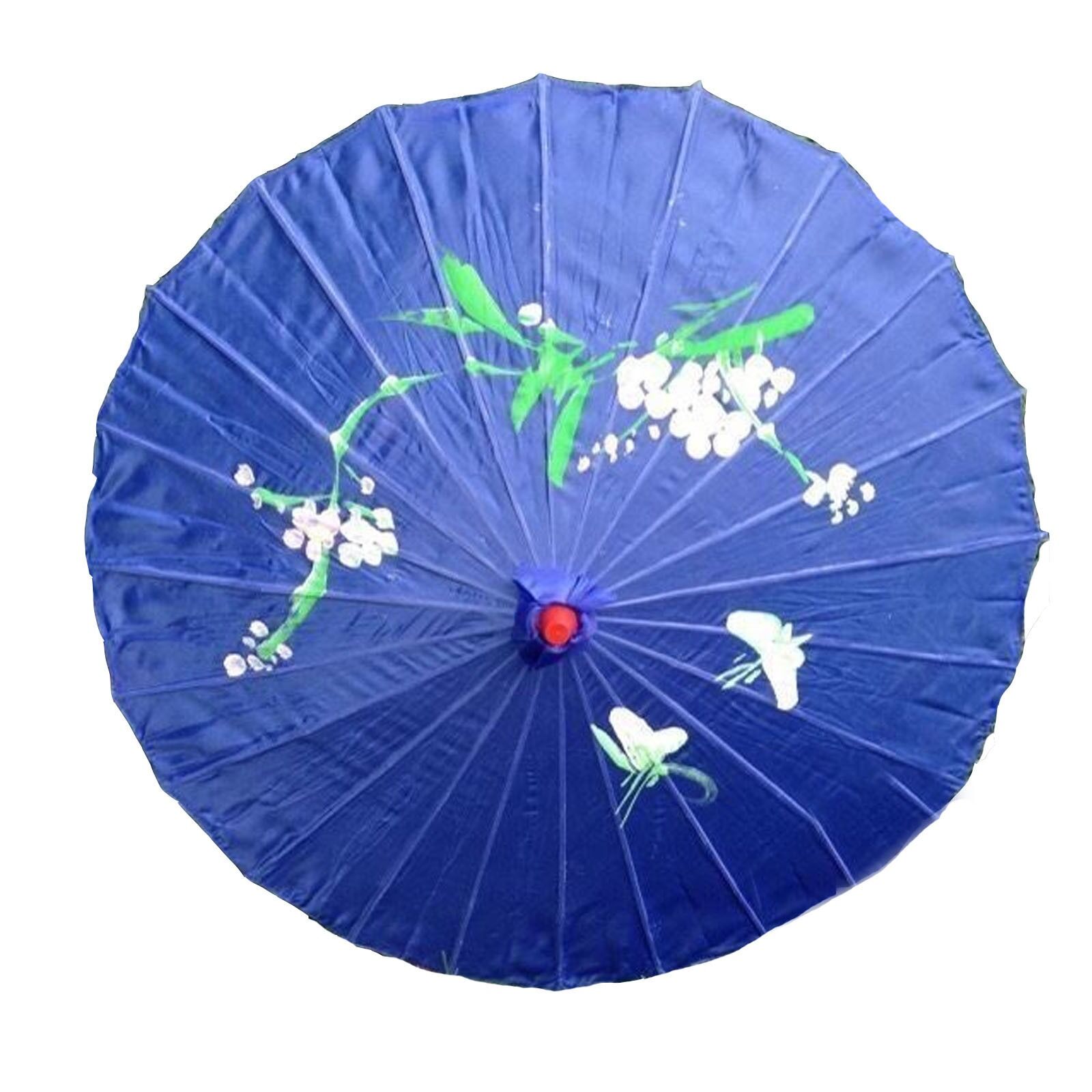 6x PARASOL UMBRELLA Chinese Japanese Bamboo Flower Pattern 80cm Large BULK - Blue view 4