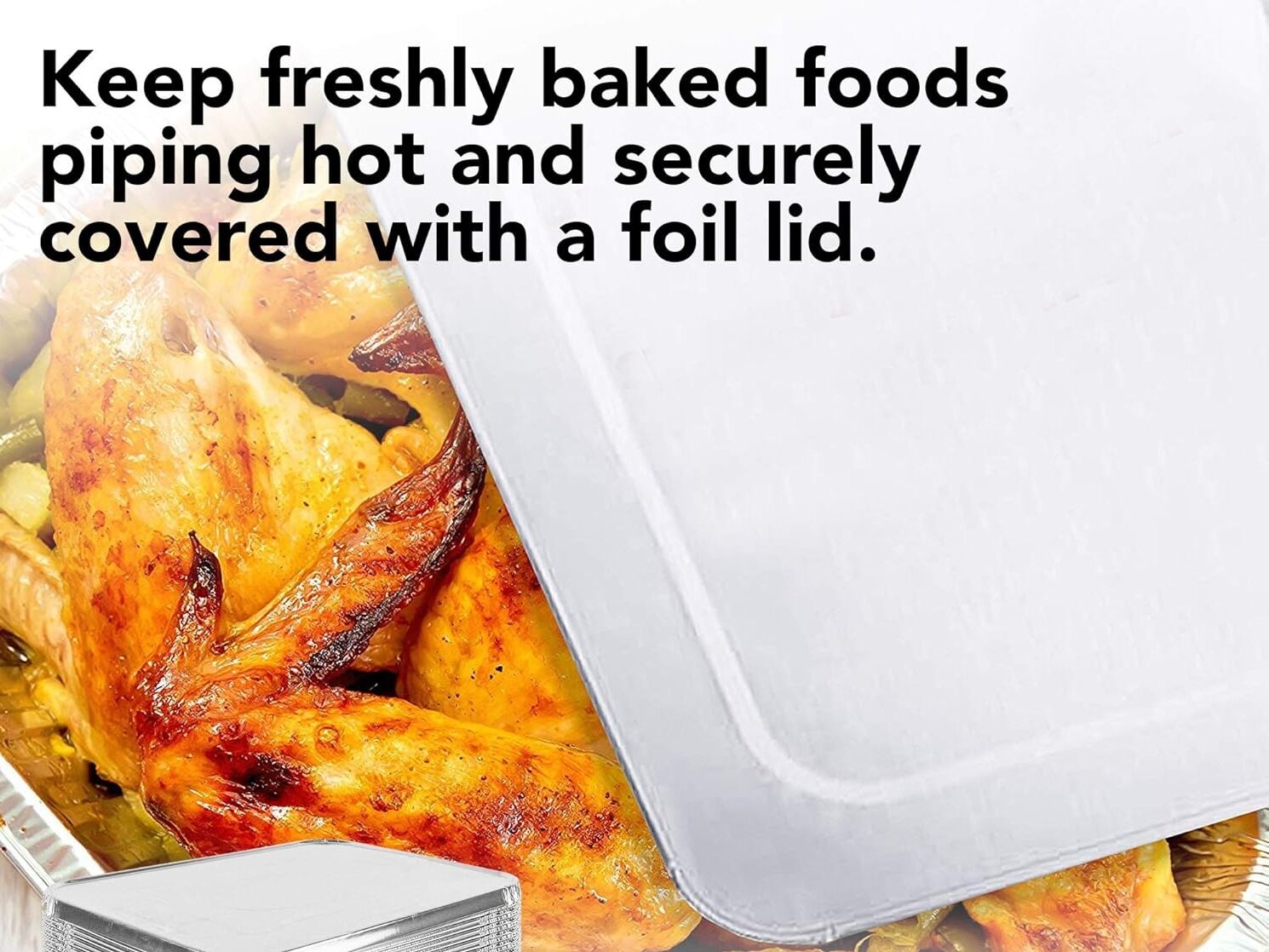 96x Aluminium Disposable Foil Food Container Trays Pans w/ Lids Covers Bulk view 3