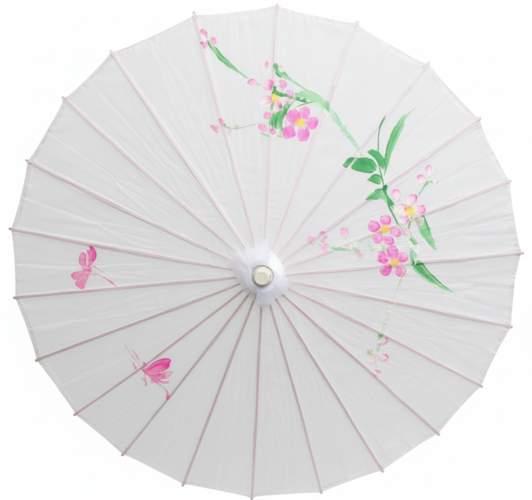 12x PARASOL UMBRELLA Chinese Japanese Bamboo Flower Pattern 80cm Large BULK view 4