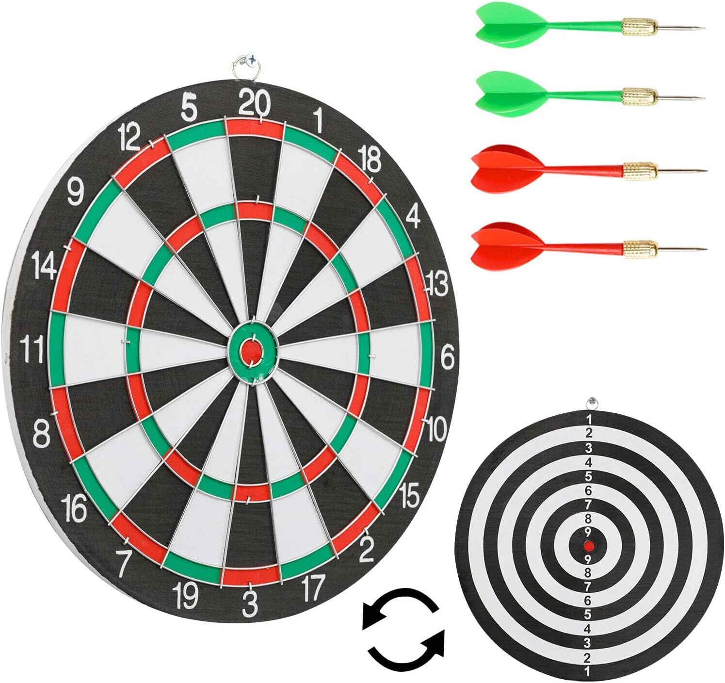 12" Dartboard Dart Board with Steel Darts Professional Competition Party Game view 2