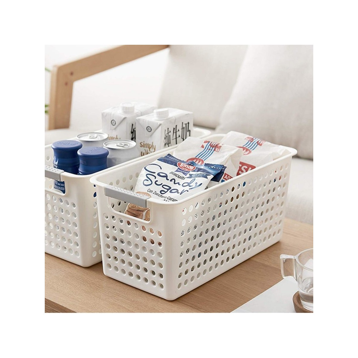 36x Premium Plastic Storage Basket Bulk w/ Grip Handles 29*13.5*12.5cm view 3