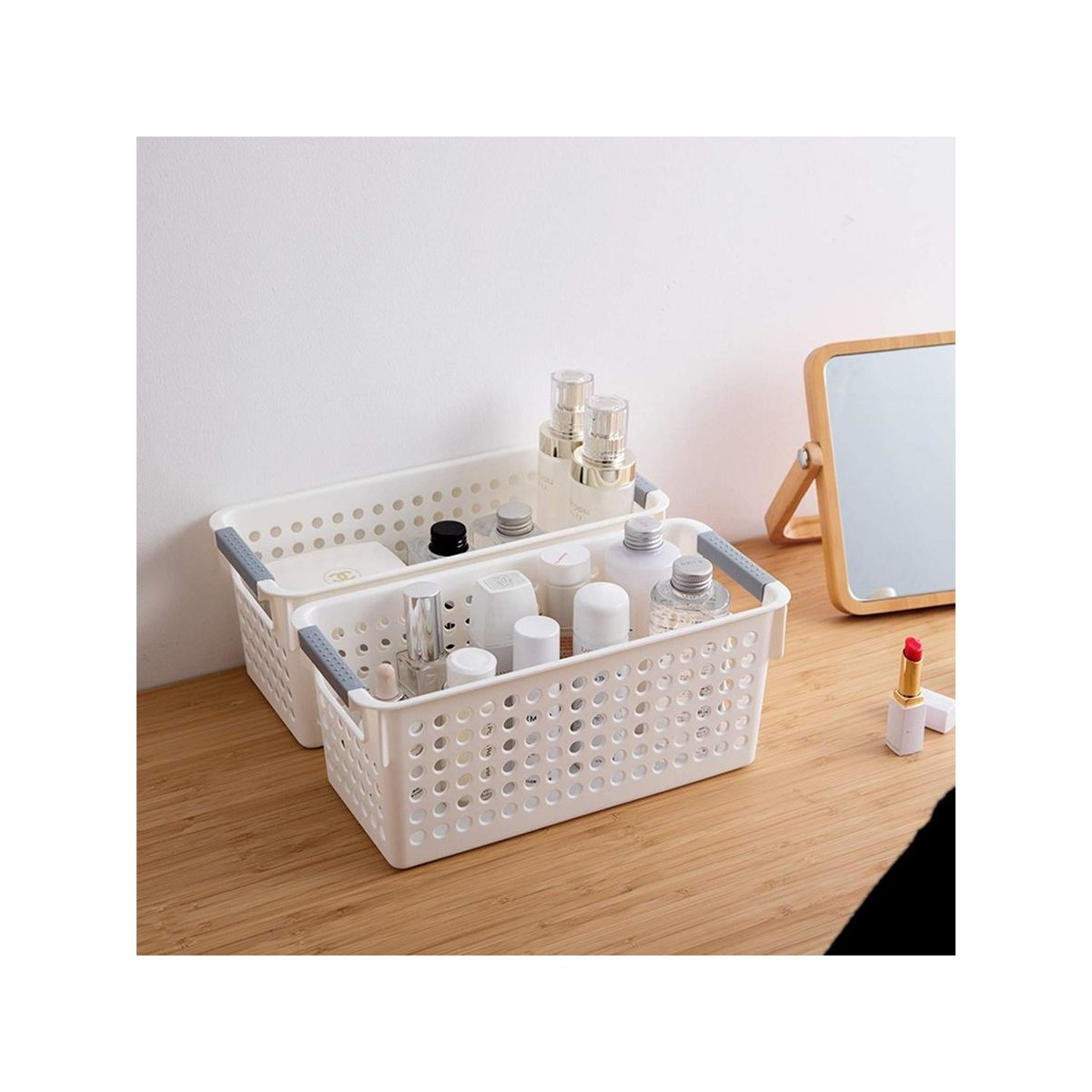 36x Premium Plastic Storage Basket Bulk w/ Grip Handles 29*13.5*12.5cm view 6