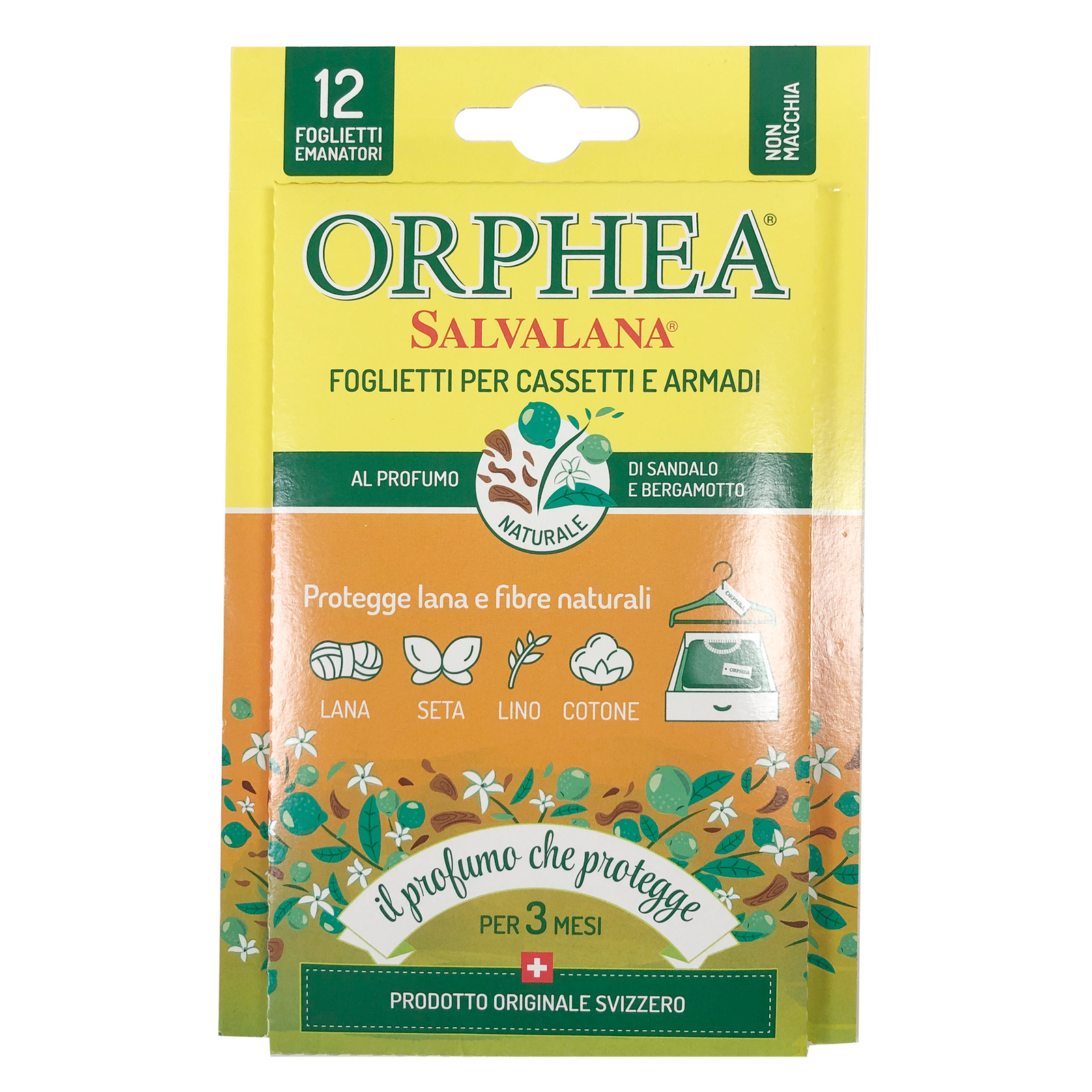 Orphea 12pcs Clothes Protector Sandalwood & Bergamot Scented Strips for view 2