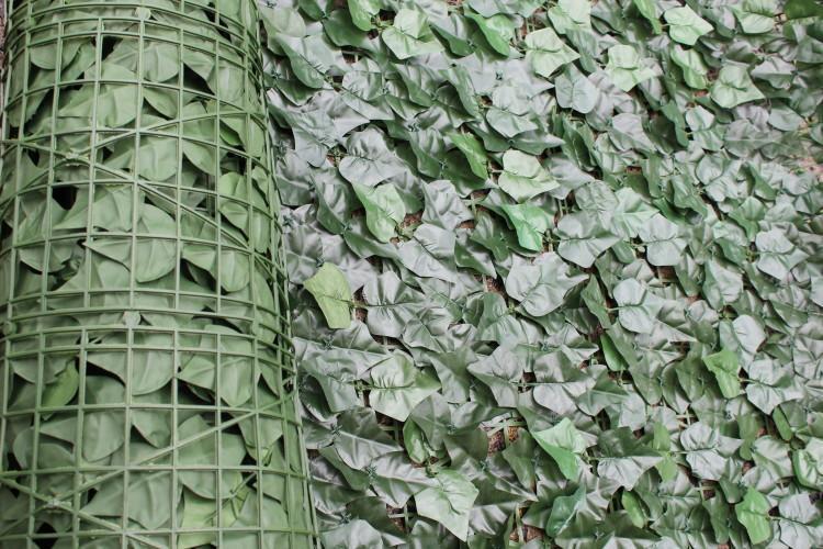 Artificial Ivy Leaf Hedging 3M x 1M Roll (Fake Ivy Roll) view 3