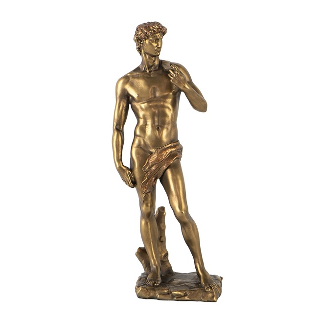 Golden David Statue 41cm view 2