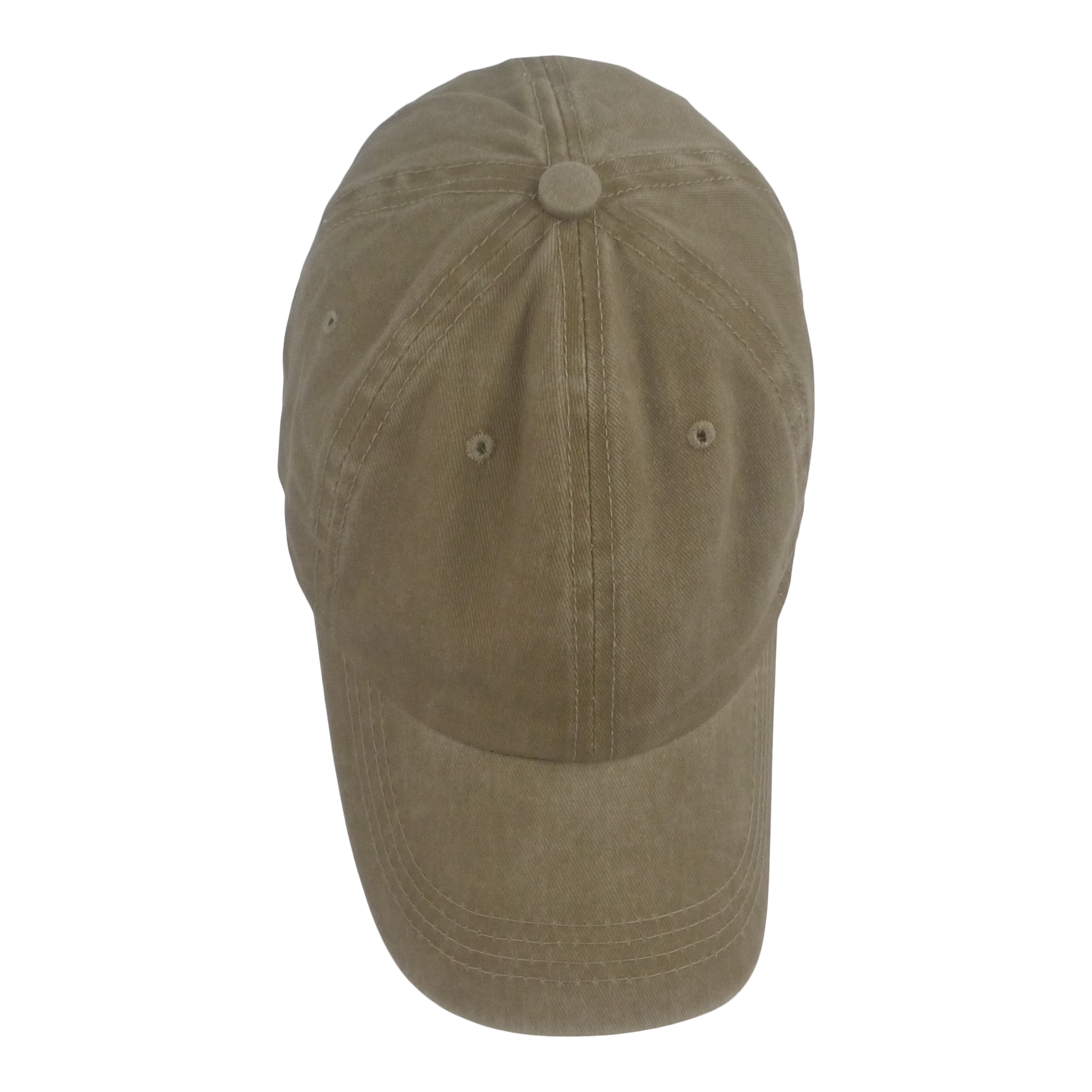 BSTC 6-Panel Baseball Cap, Distressed Cotton, Tan view 3