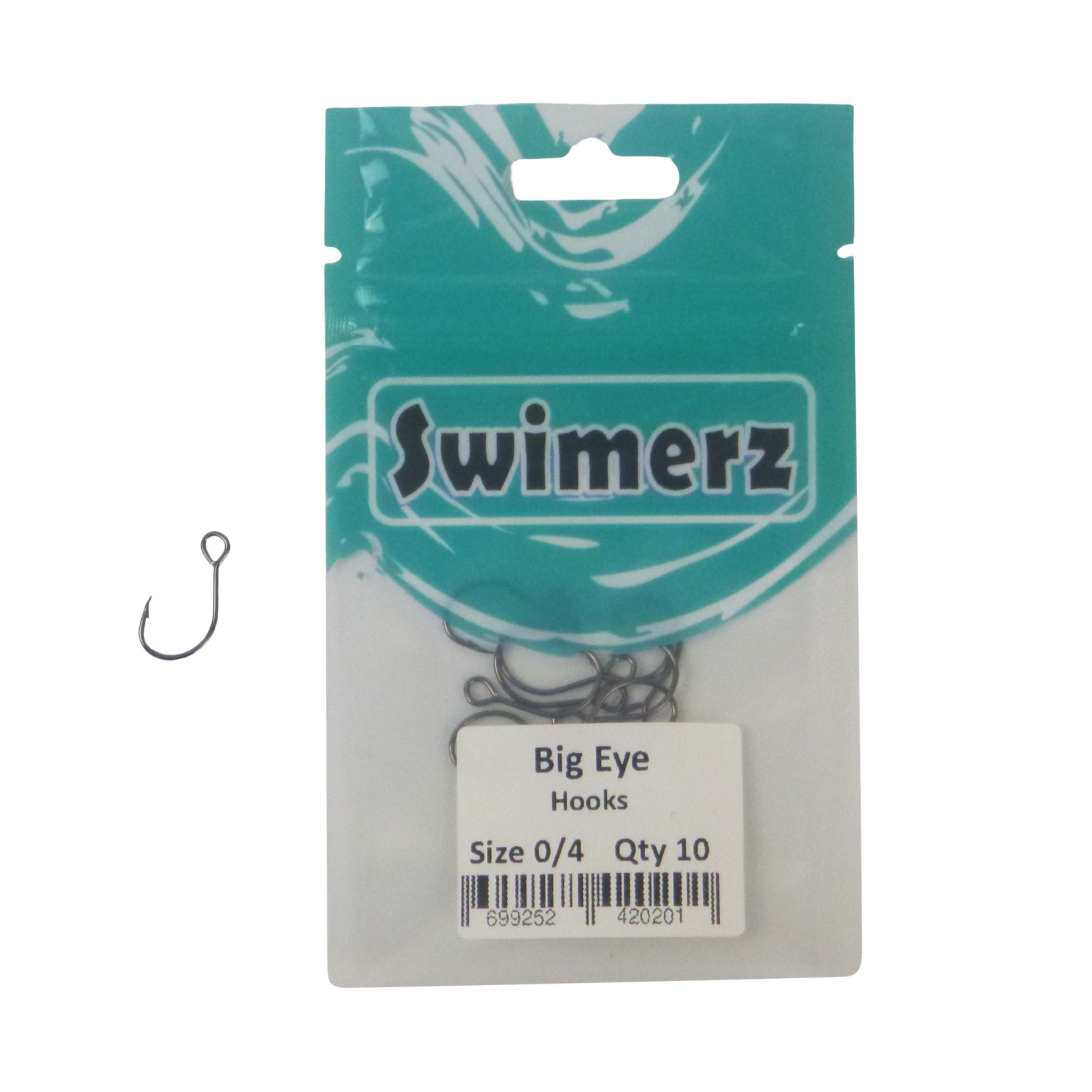 Swimerz Big Eye Inline Lure Hooks, Size 4, 10 Pack view 2