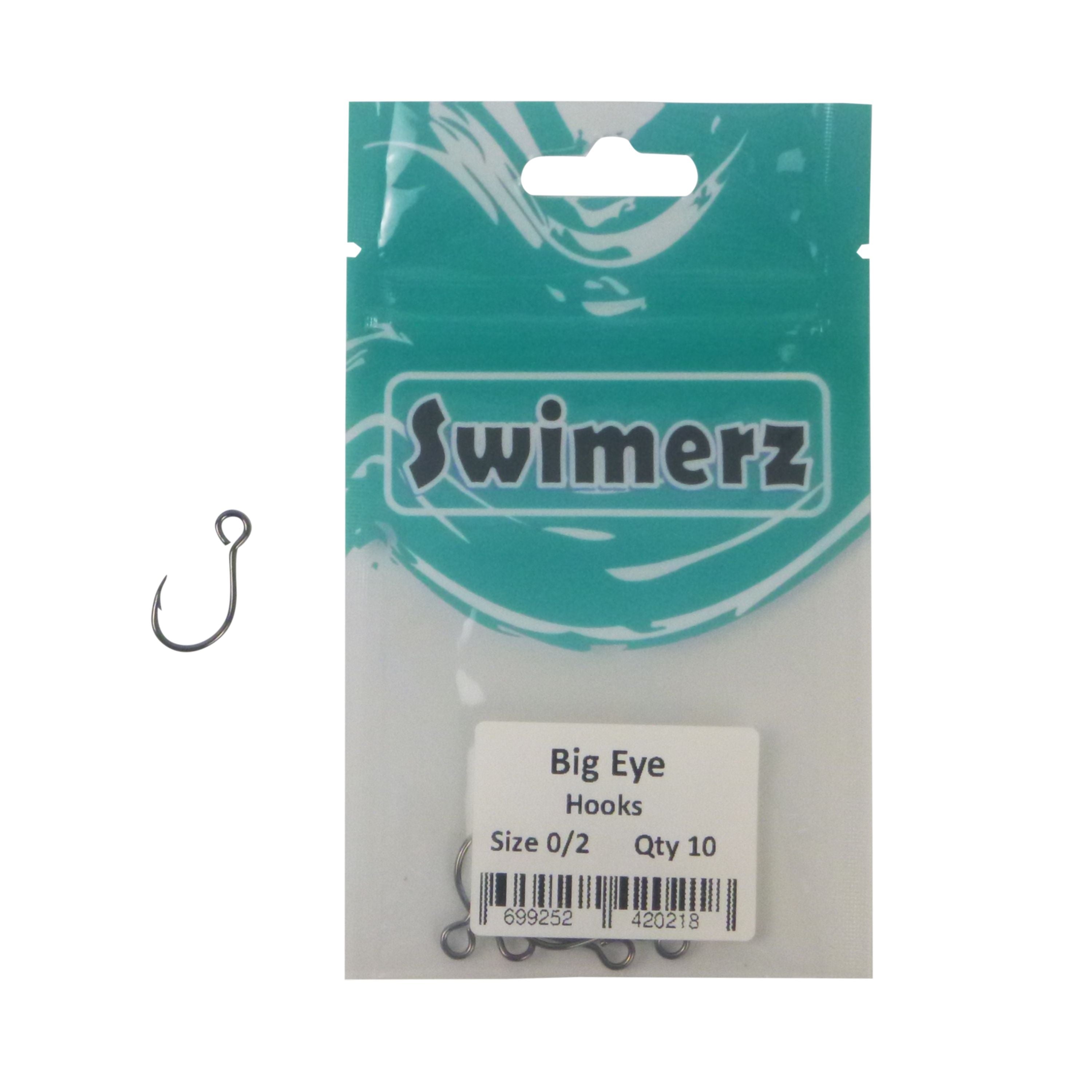 Swimerz Big Eye Inline Lure Hooks, Size 2, 10 Pack view 2