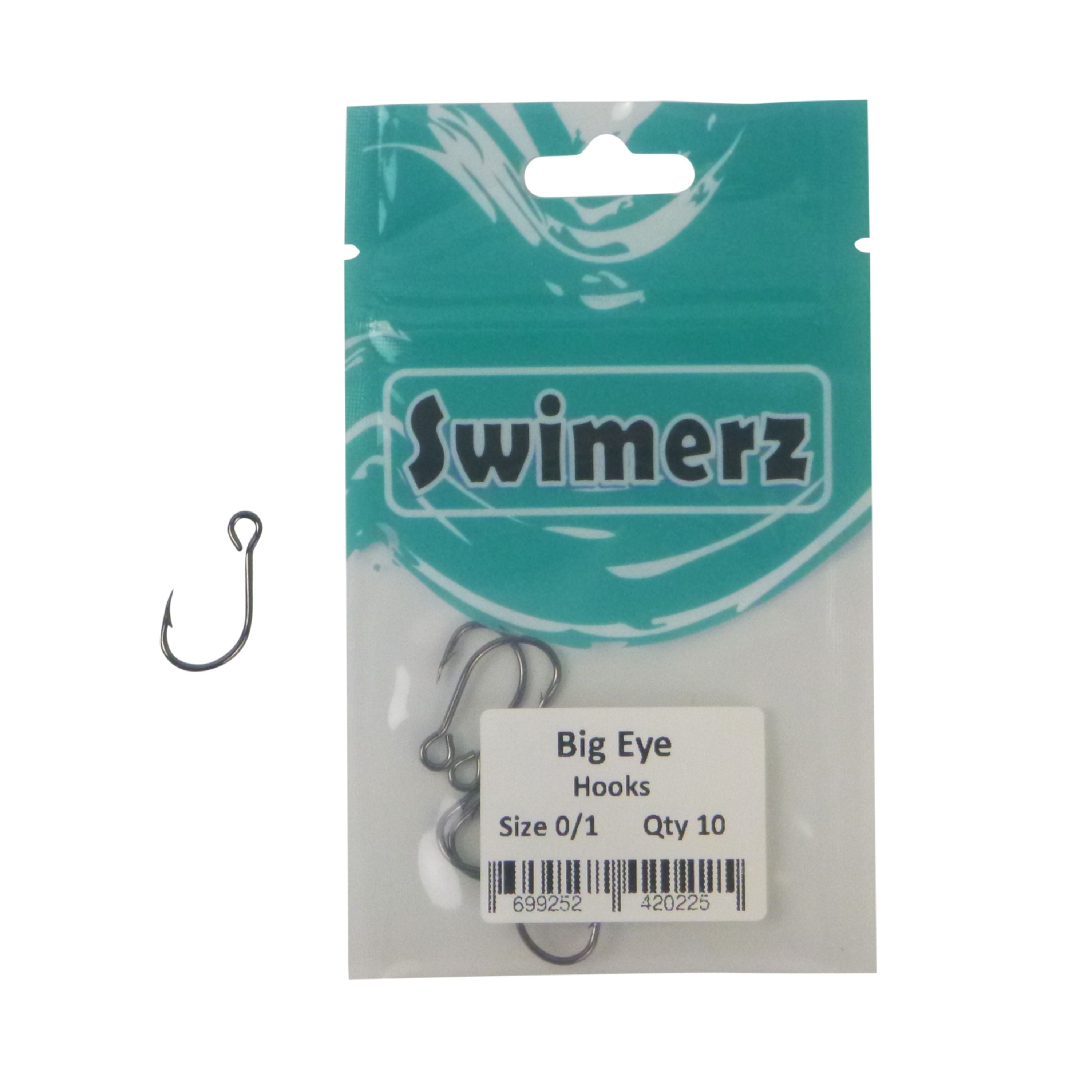 Swimerz Big Eye Inline Lure Hooks, Size 1, 10 Pack view 2