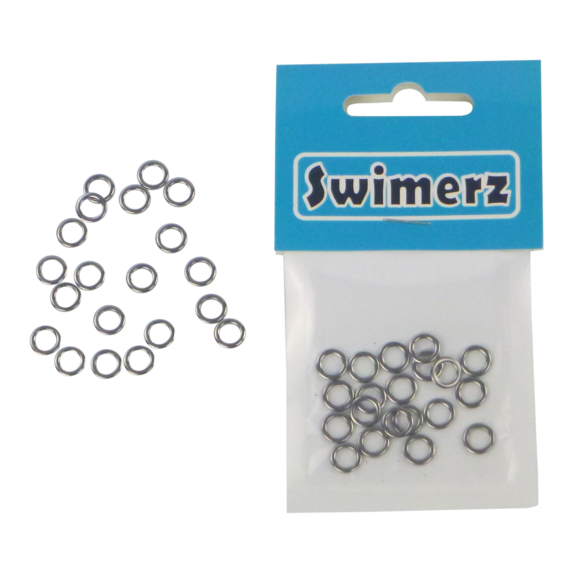 Swimerz Solid Jigging Rings, 8mm, 20 pack view 3