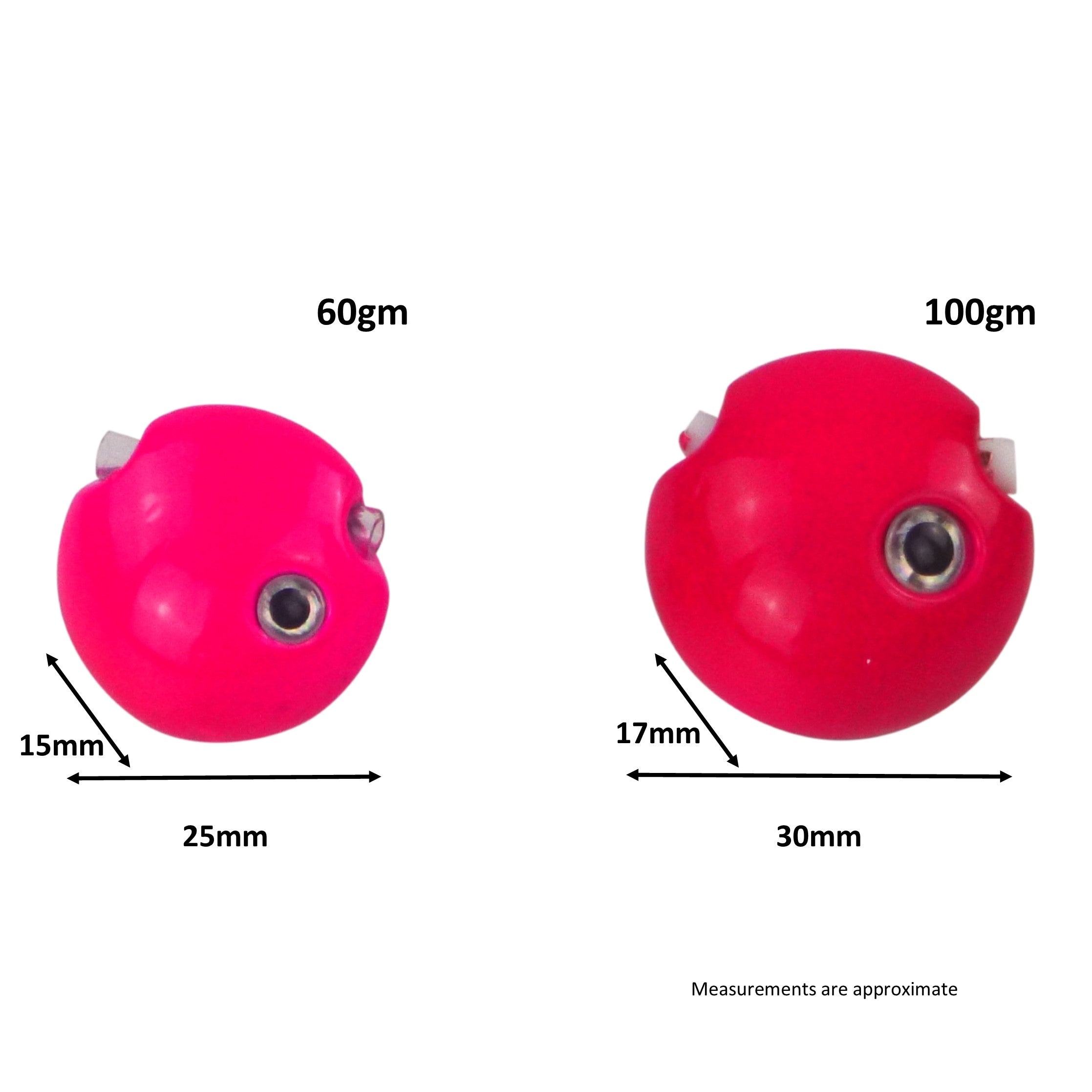 Finesse Kabura Slider Jig Head, 100gm, Hot Pink, 2 Pack view 2