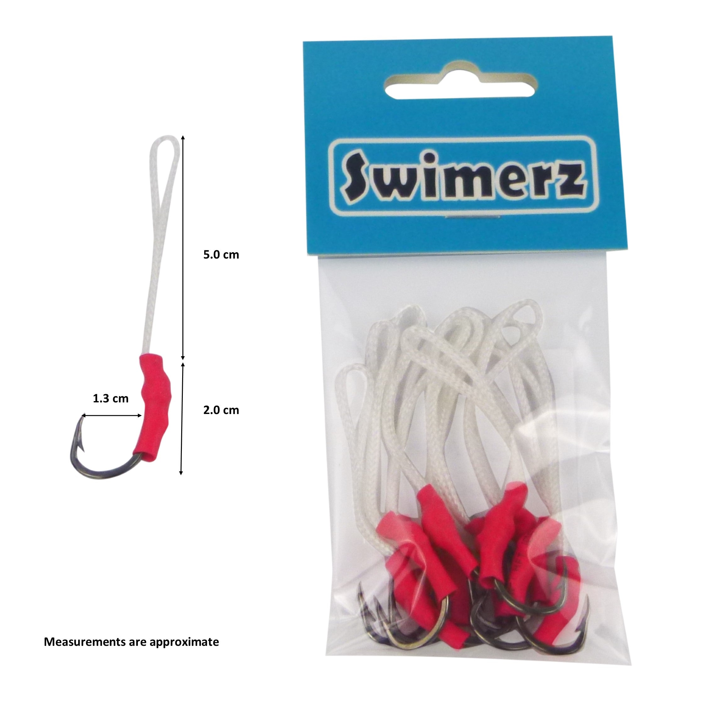 Swimerz 1/0 Single Assist Hooks, 10 pack view 2