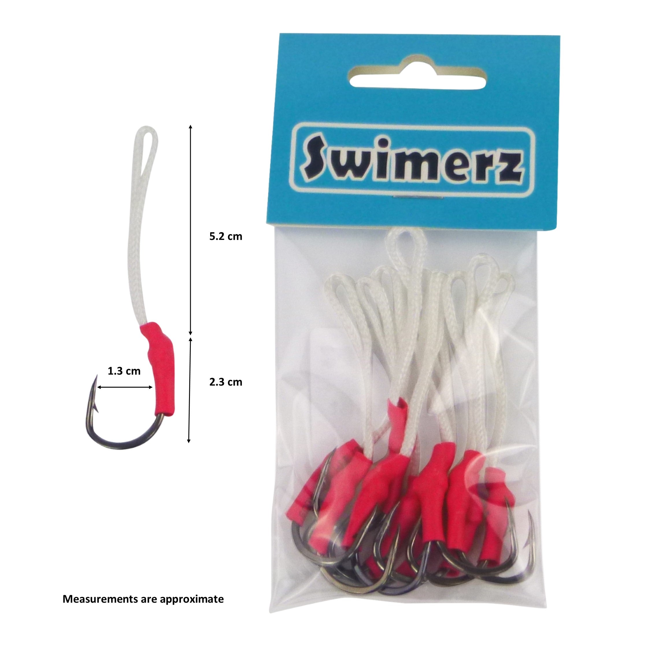 Swimerz 2/0 Single Assist Hooks, 10 pack view 2