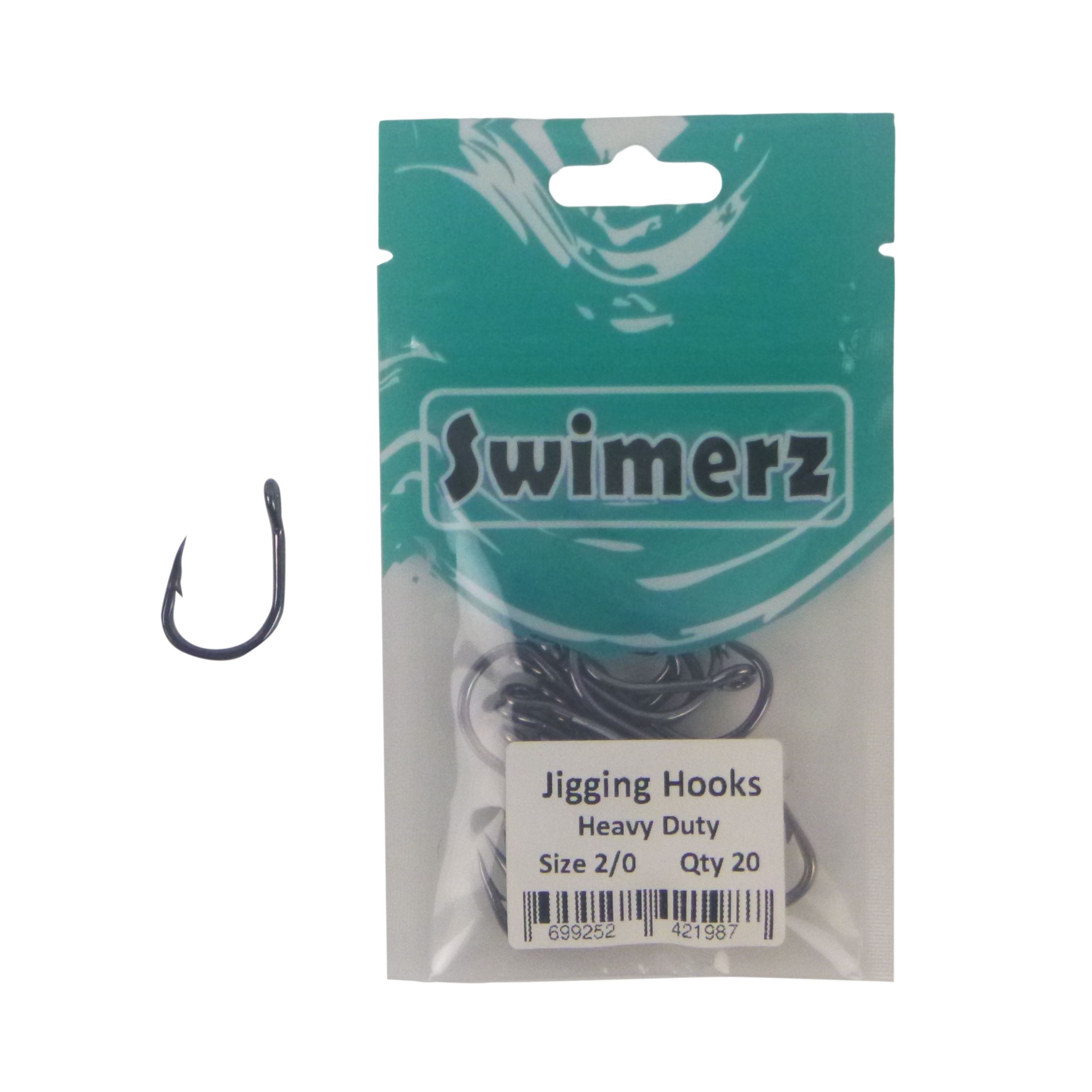 Swimerz 2/0 Heavy Duty Jigging Hooks 20 pack view 2