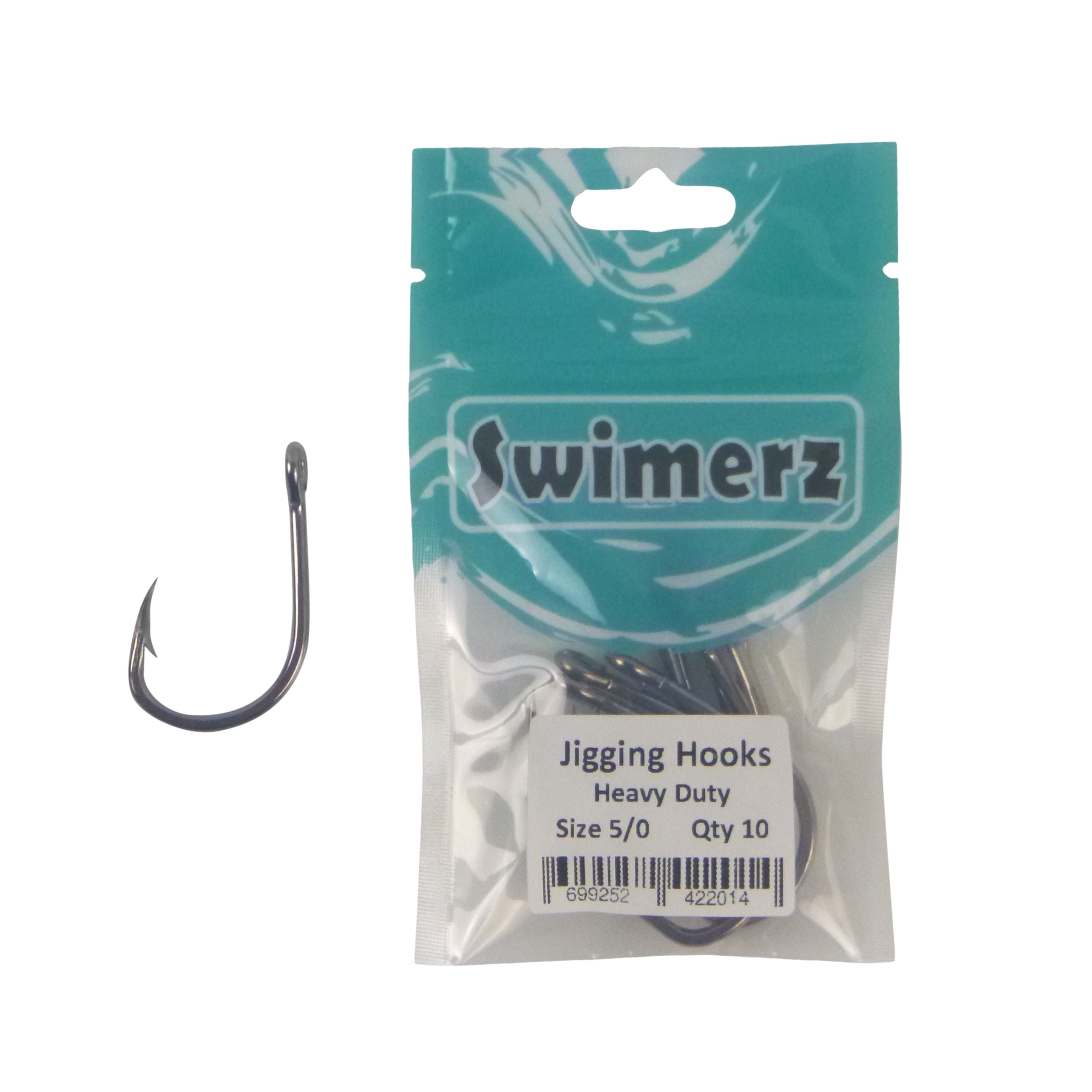 Swimerz 5/0 Heavy Duty Jigging Hooks 10 pack view 2