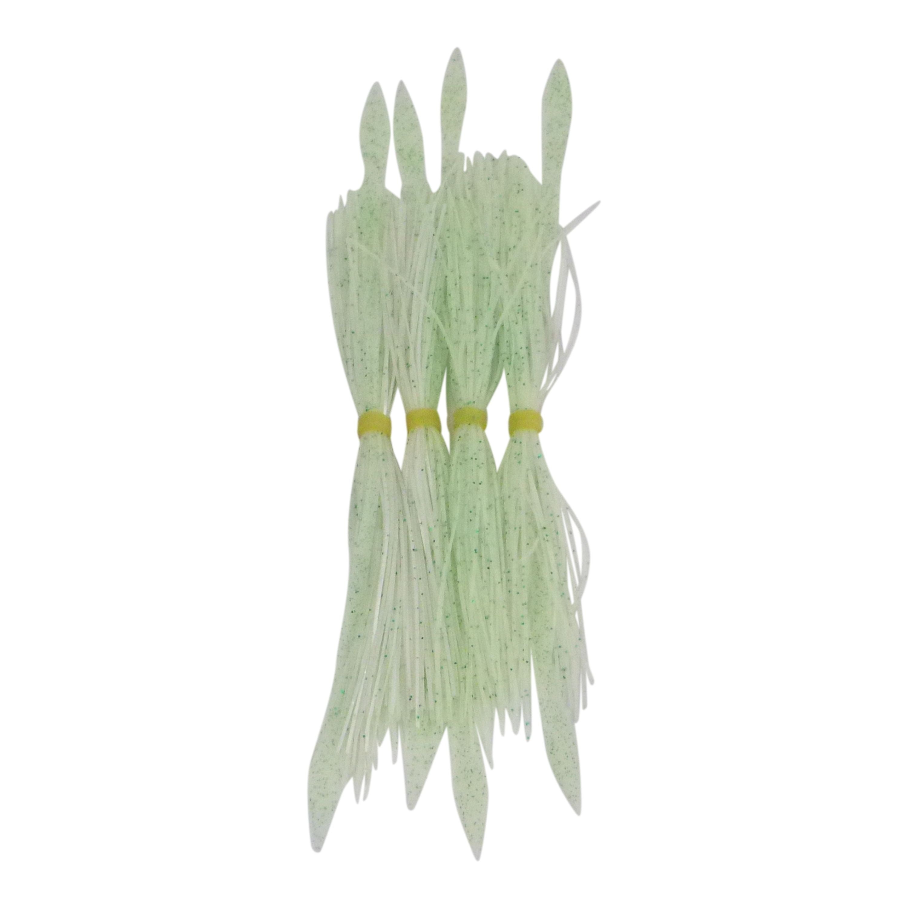 Dekoi Tailed Lure Skirts, Lumo White