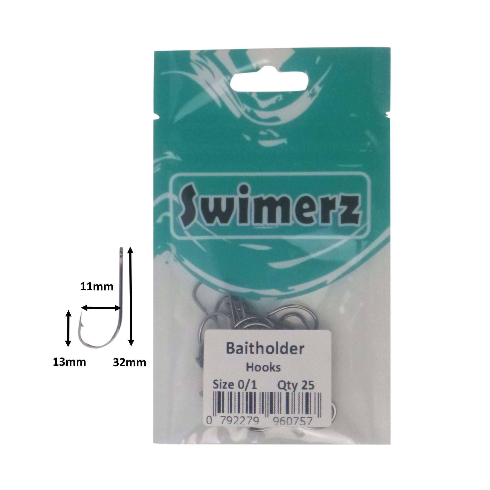 Swimerz 0/1 Baitholder Hook, Qty 25 view 3