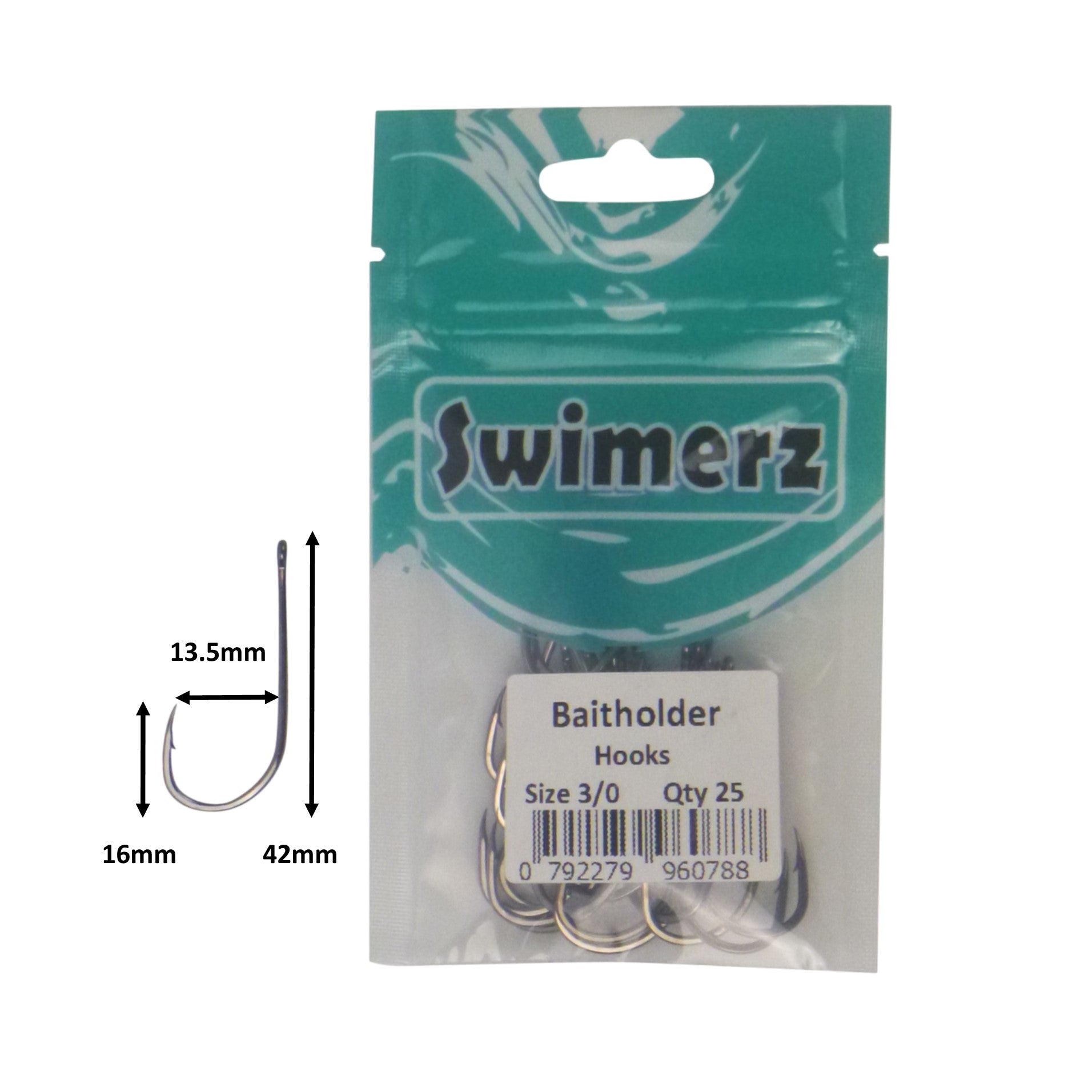 Swimerz 3/0 Baitholder Hook, Qty 25 view 3