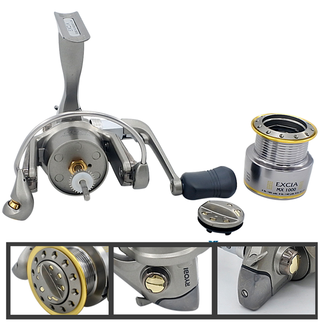 Ryobi Excia 1000 Spinning Reel, 4:9:1 Gear Ratio 8+1BB view 3