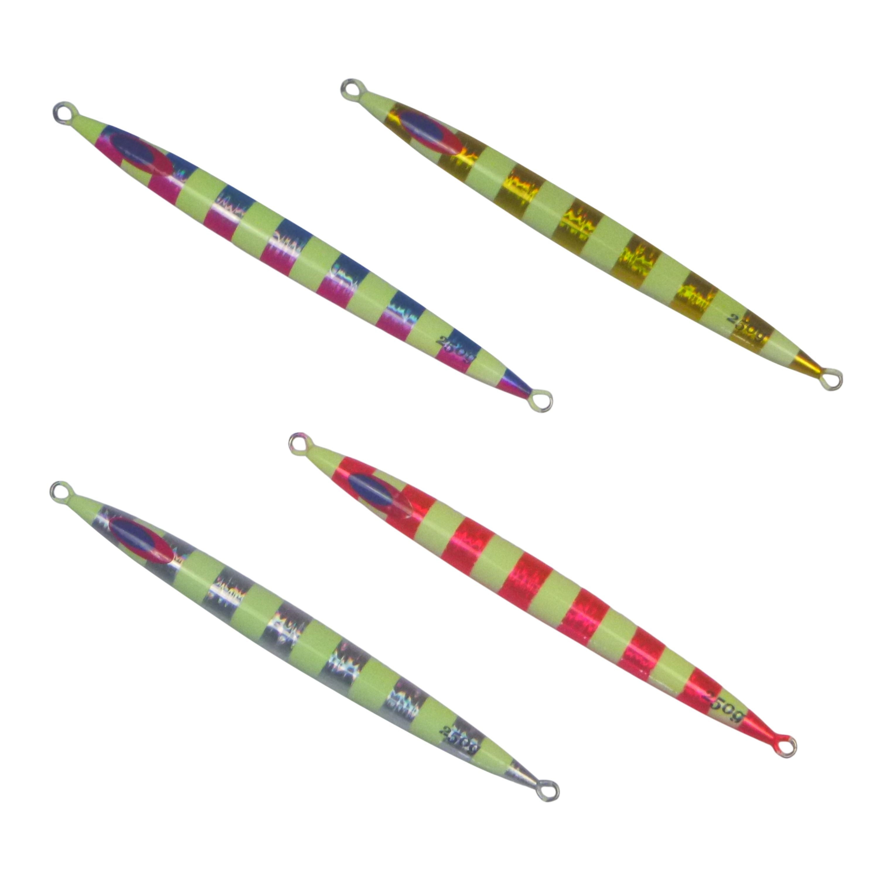 Finesse Lumo Fastdrop Jig, 250gm, Silver Stripe, Qty 2 view 2