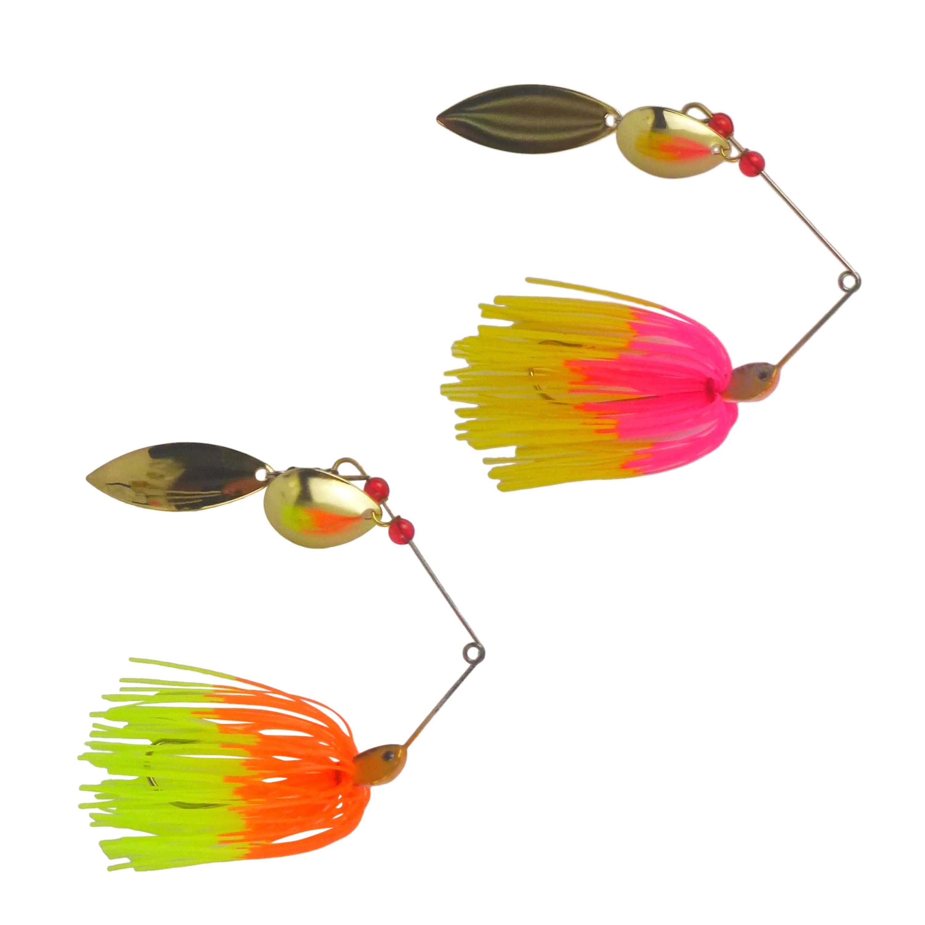 Dekoi 15gm LS17 Closed Eye Spinnerbait, Orange Lime, Qty 2 view 2