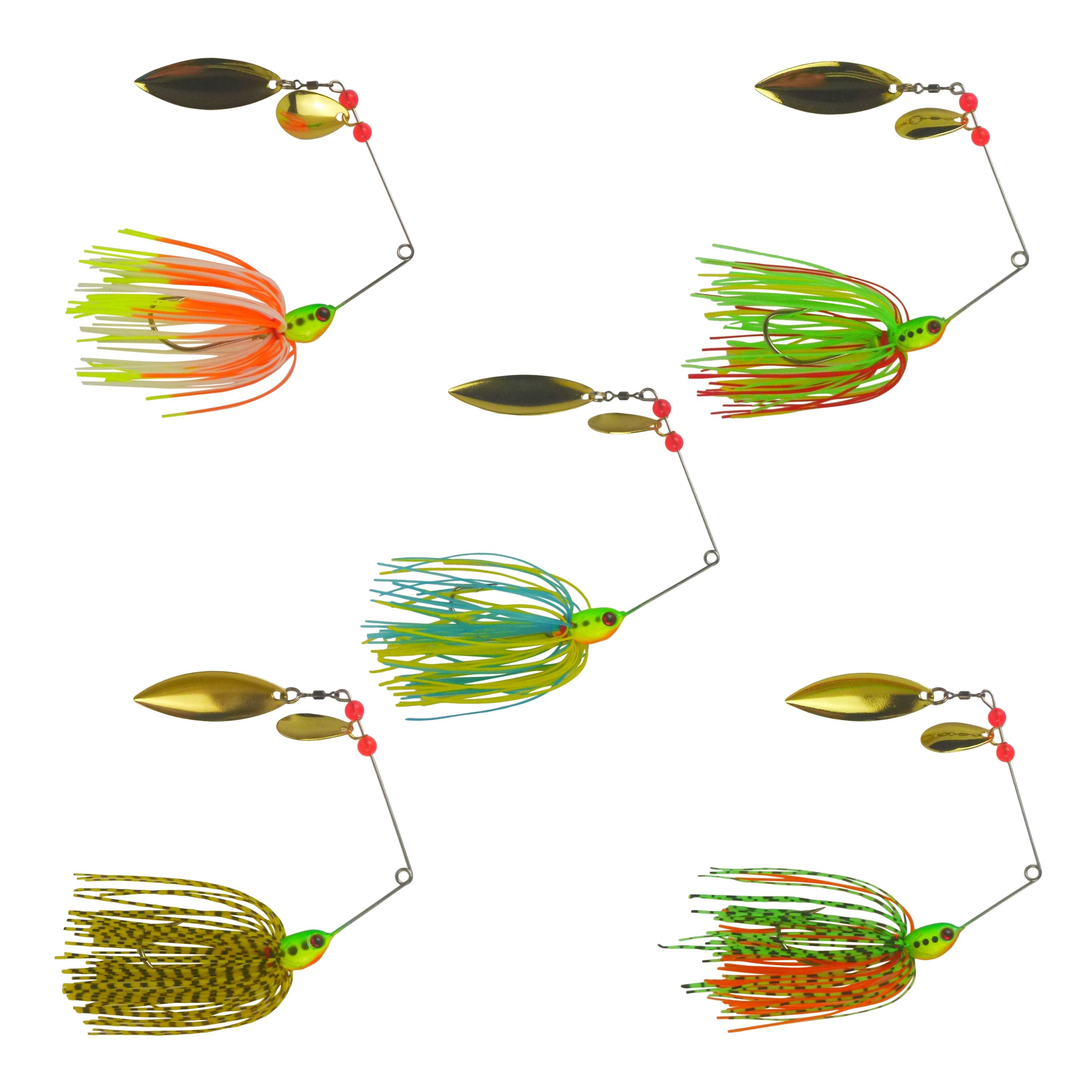 Dekoi 17gm LS21 Closed Eye Spinnerbait, Orange Green, Qty 2 view 2
