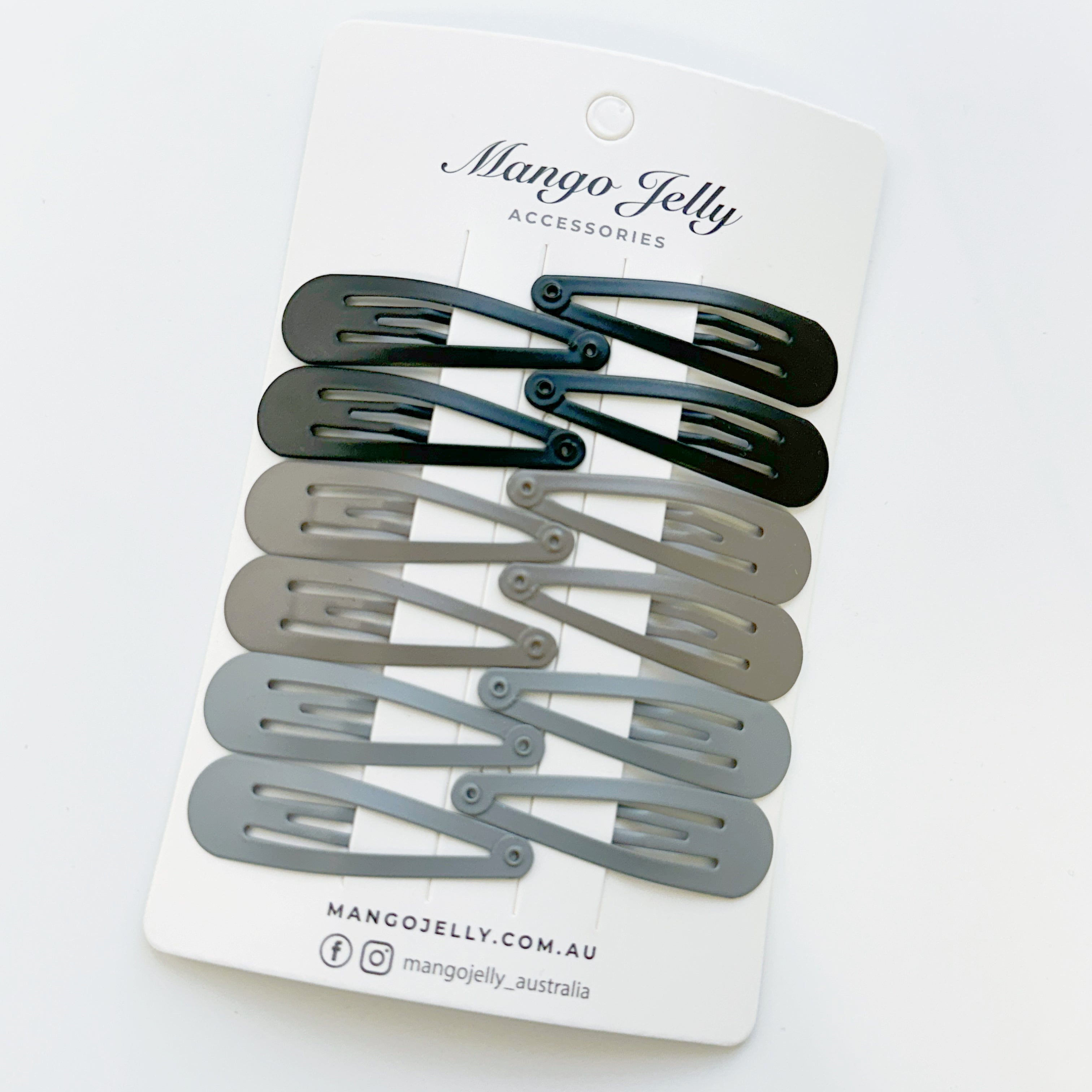 Essential Snap Hair clips - Black - 6 Pieces view 7
