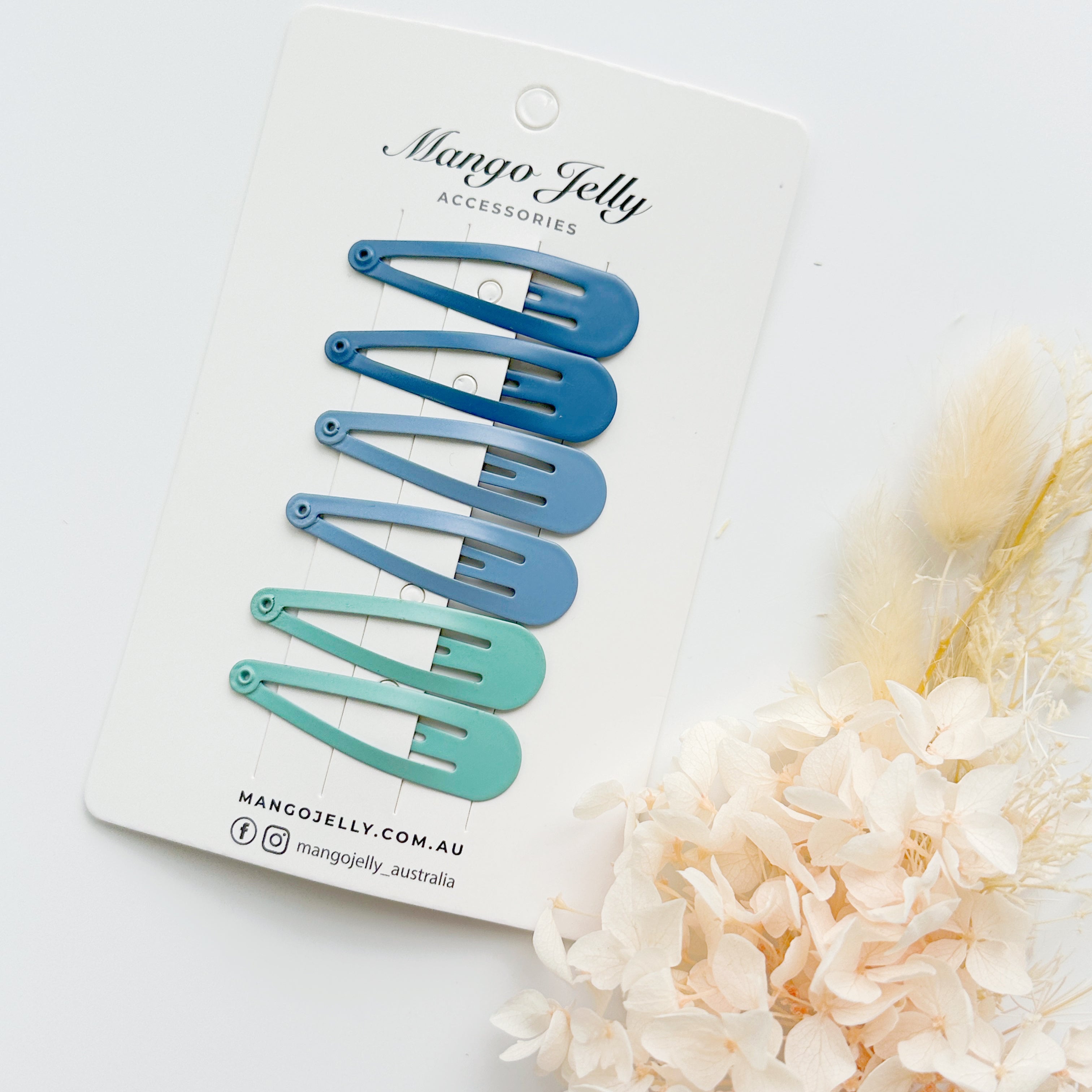 Essential Snap Hair clips - Blue - 12 Pieces view 3