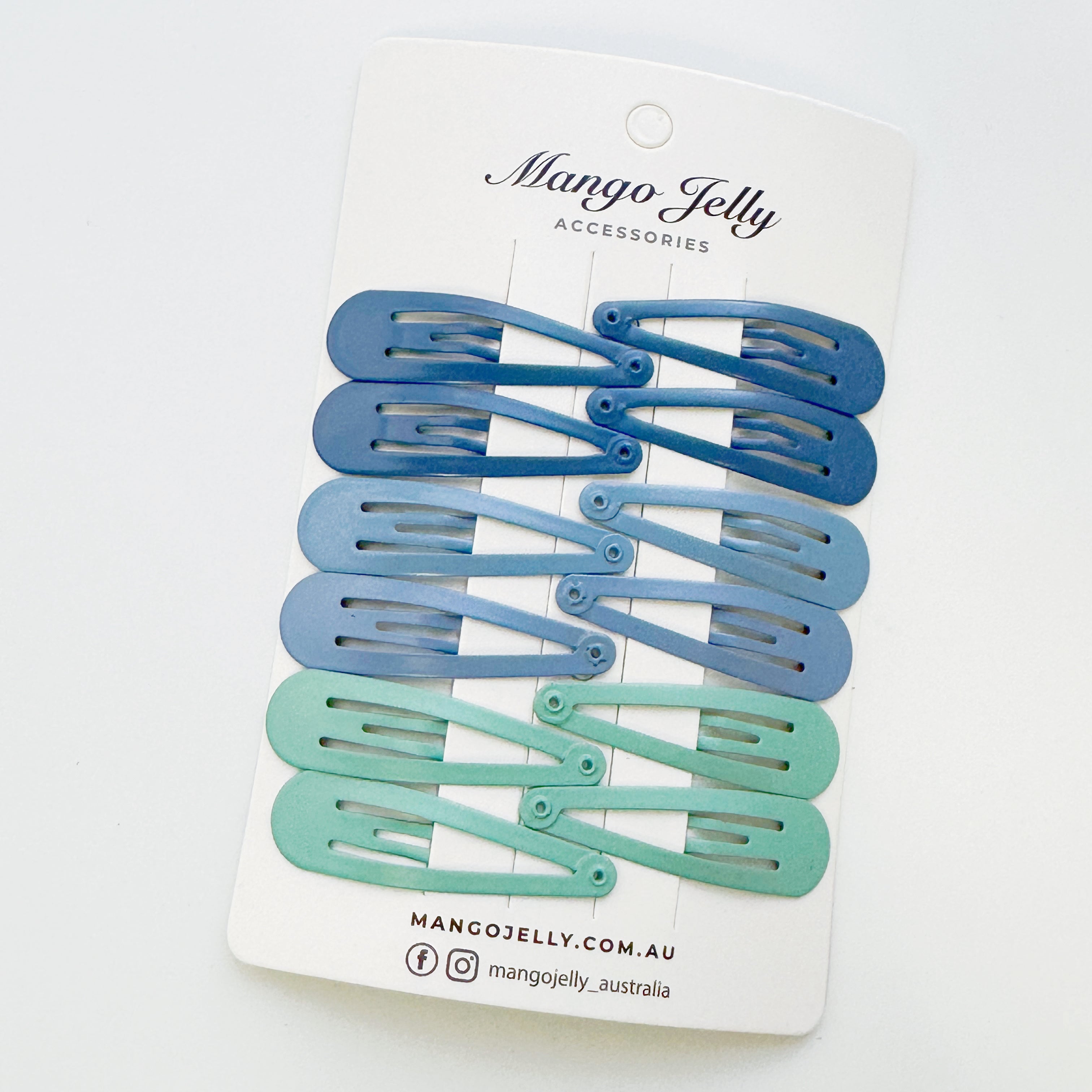 Essential Snap Hair clips - Blue - 6 Pieces view 5