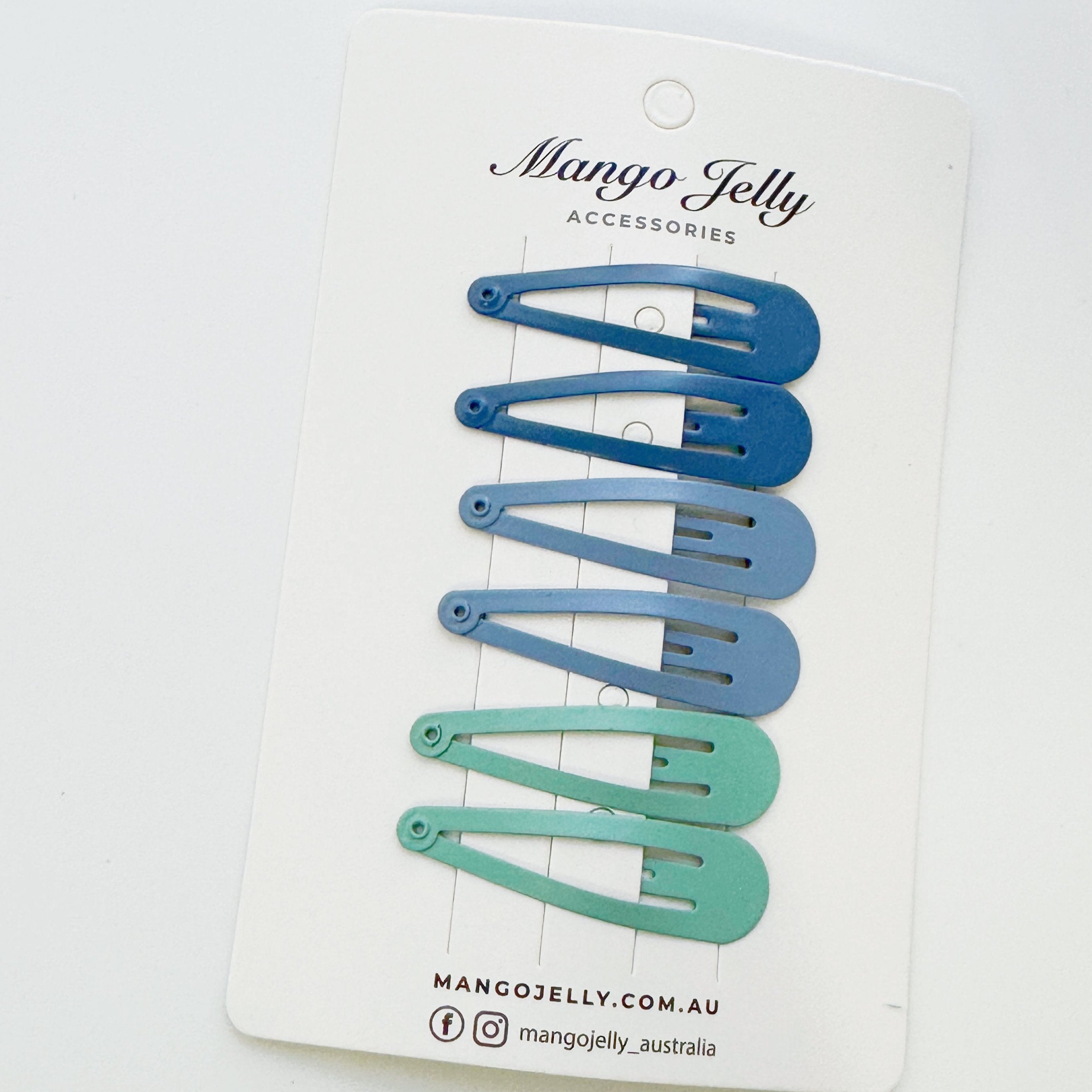 Essential Snap Hair clips - Blue - 6 Pieces view 6