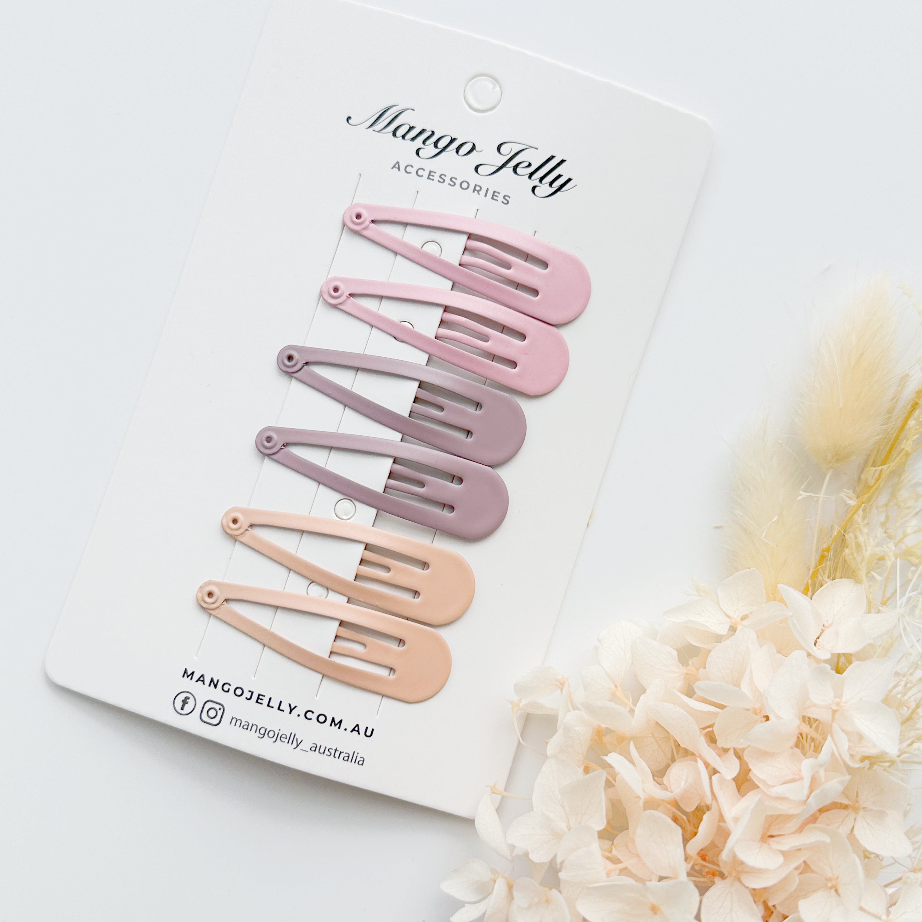 Essential Snap Hair clips - Dusty Pink - 12 Pieces view 3