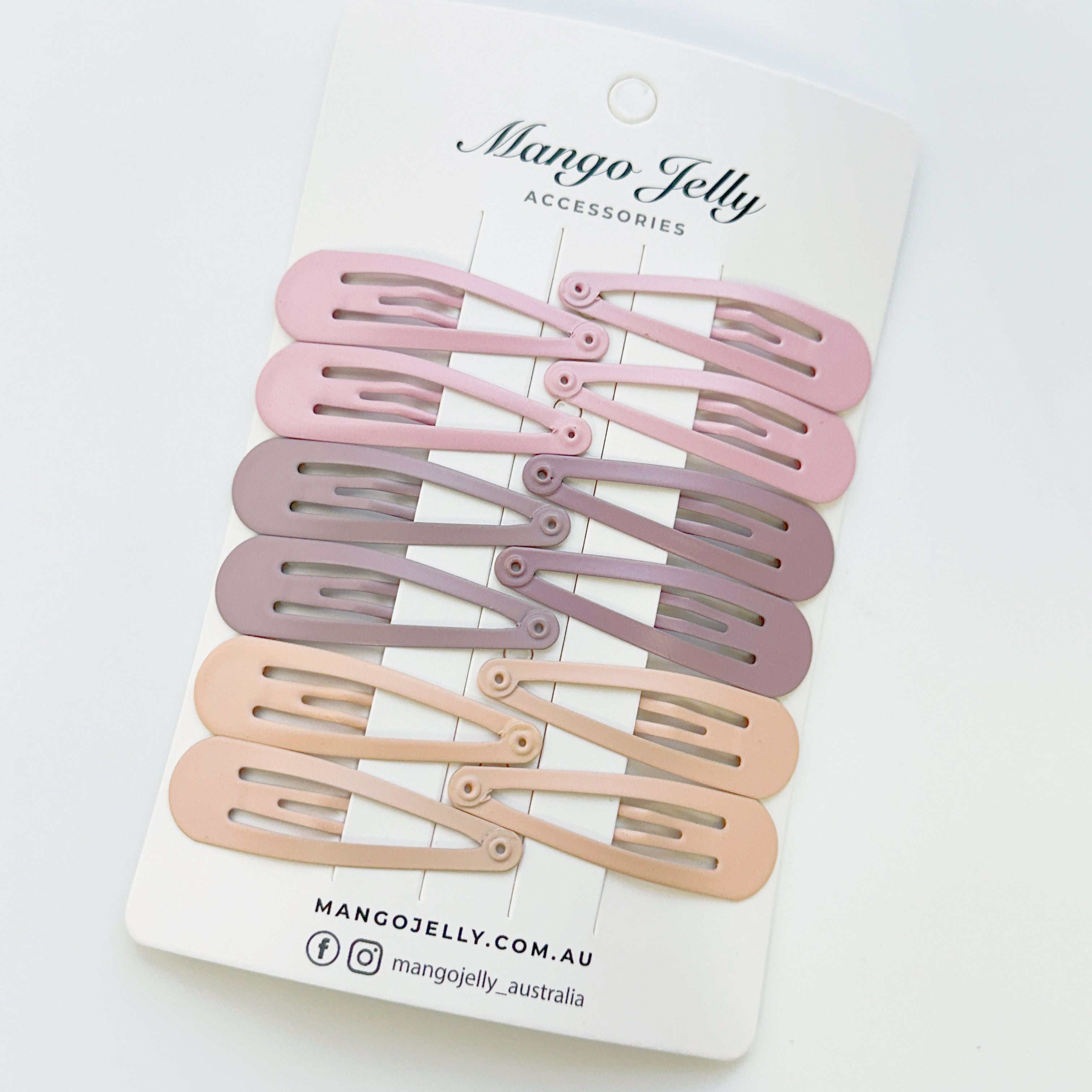 Essential Snap Hair clips - Dusty Pink - 6 Pieces view 4