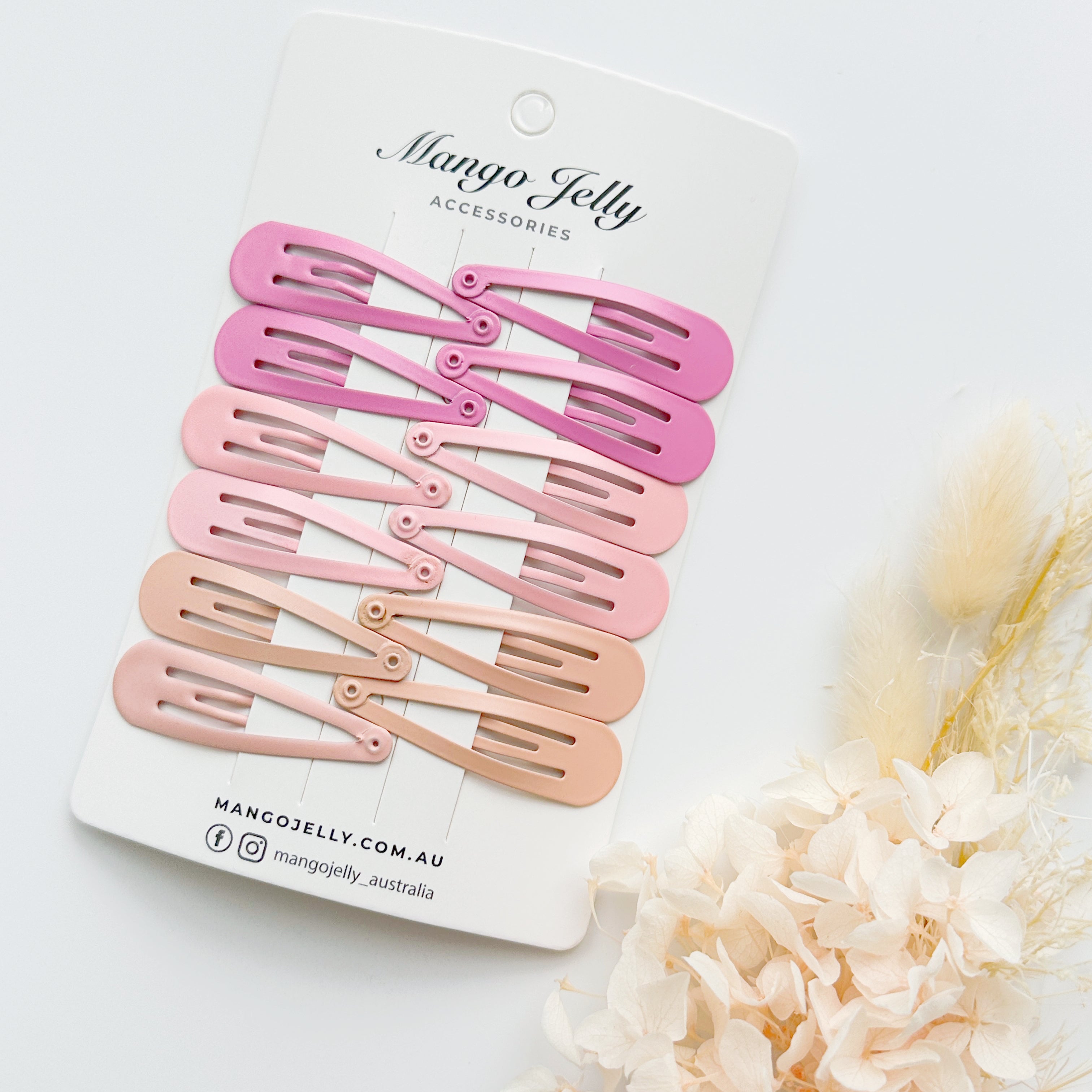 Essential Snap Hair clips - Pink - 12 Pieces view 2