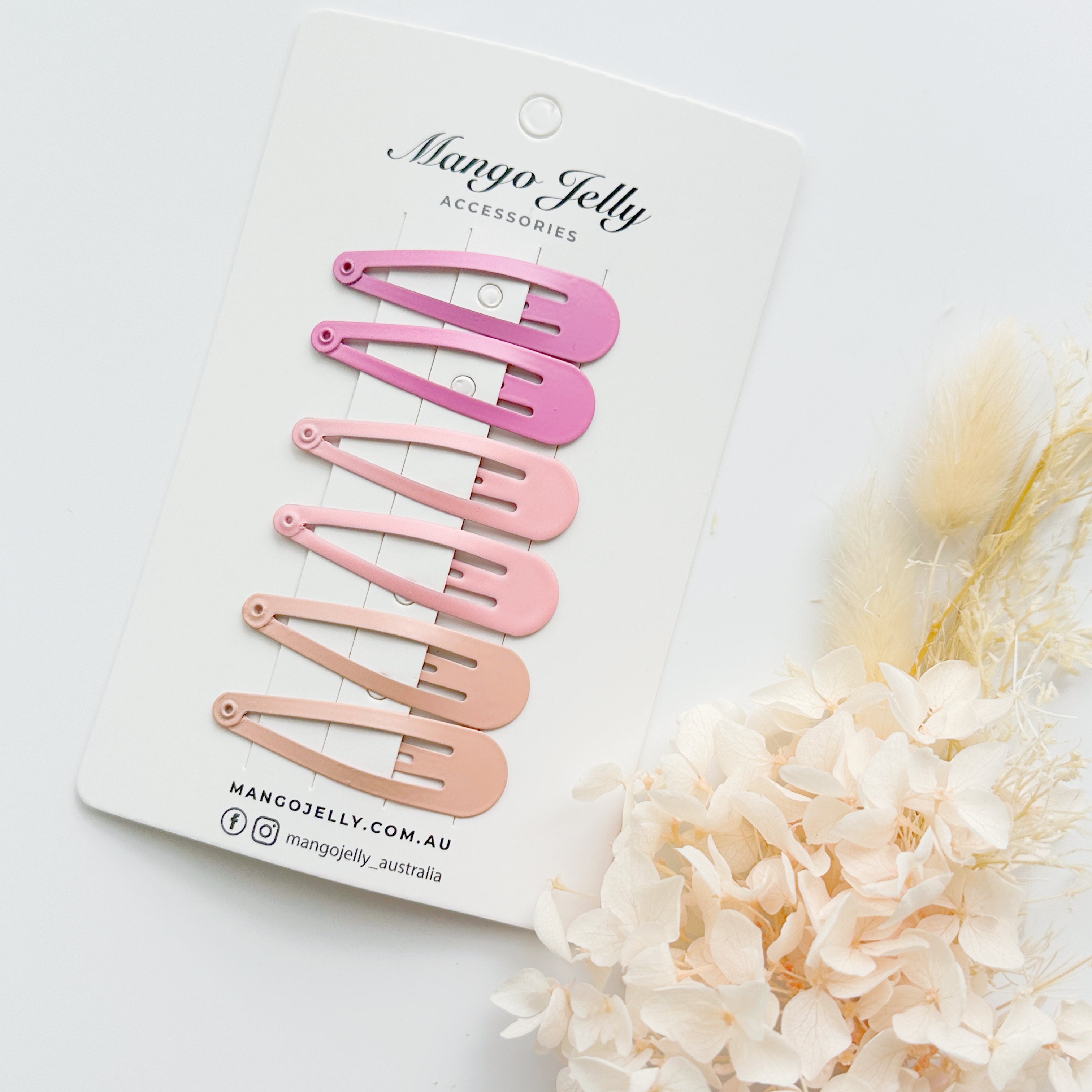Essential Snap Hair clips - Pink - 6 Pieces view 3