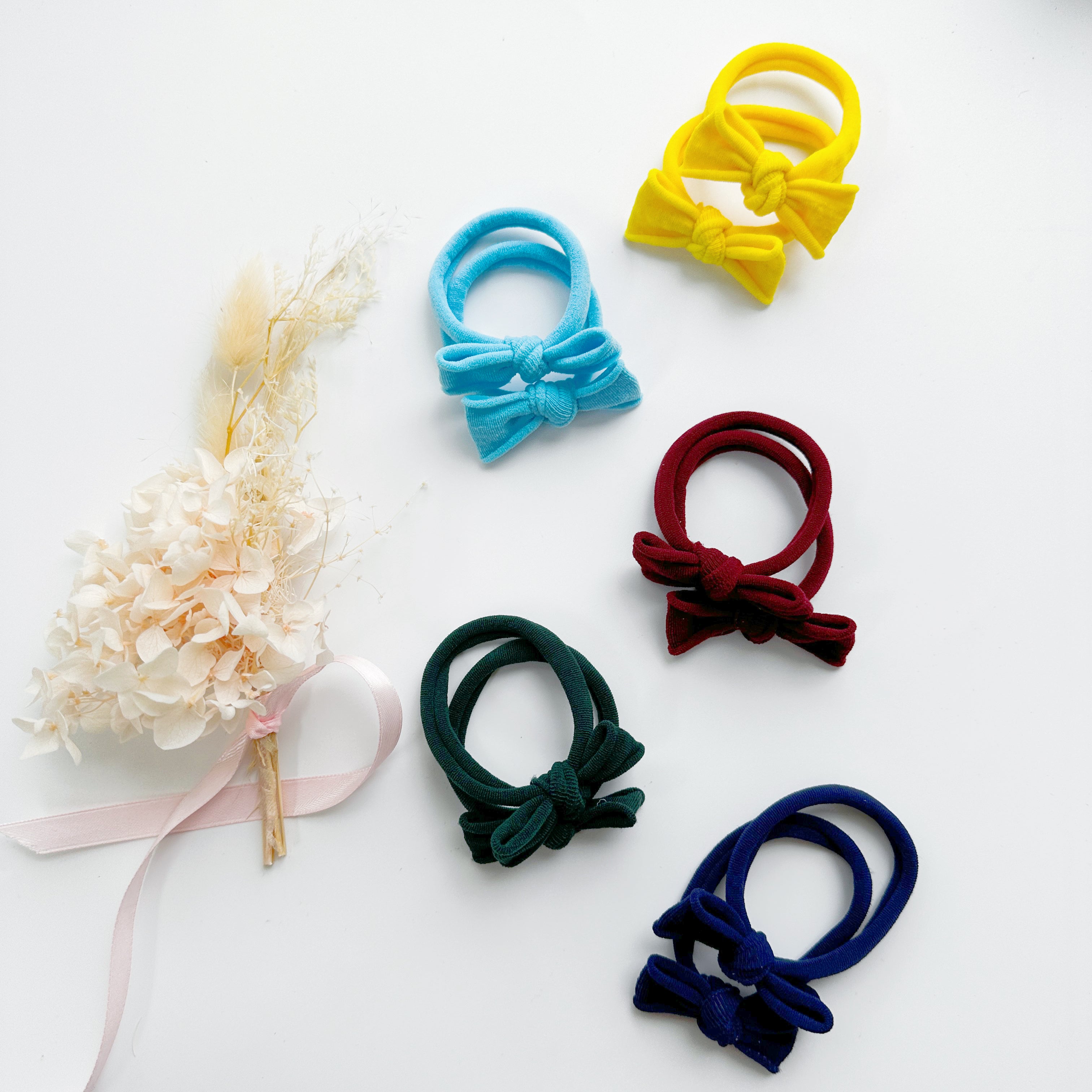Handmade Simple Bows - School colours - Bottle Green - 3 pairs (save 15%) — image 1