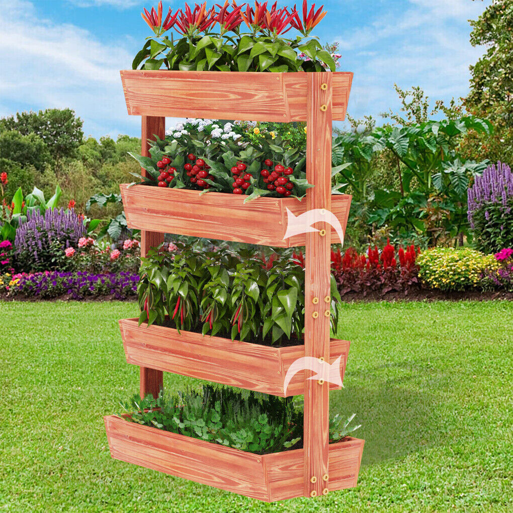 Fin Xxl Super Durable Elevated Planter Freestanding Rotatable Planter Box view 2