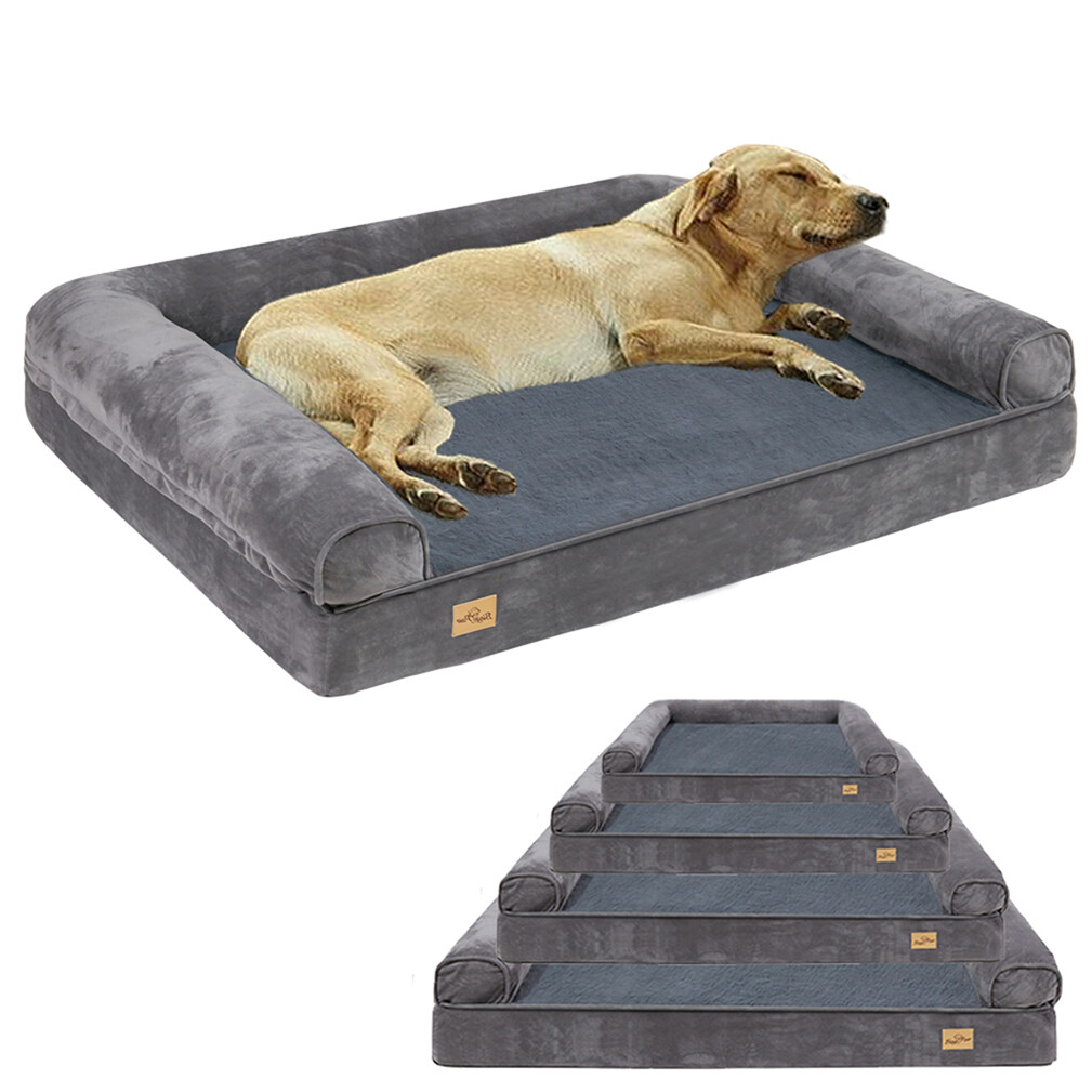 Orthopedic Dog Bed with Bolster Comfort Mattress view 2