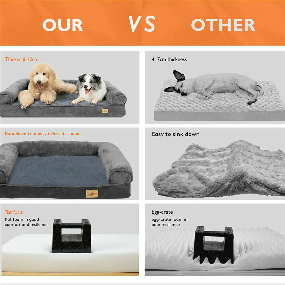 Orthopedic Dog Bed with Bolster Comfort Mattress view 7